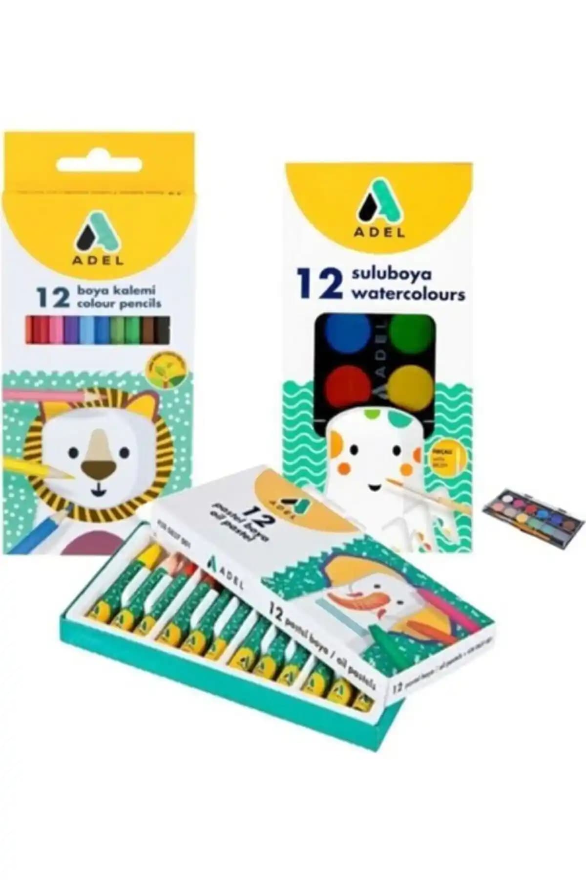 Adel 3'lü Boyama Seti: Çok Yönlü Sanat Malzemeleri ile Yaratıcılığı Destekleyin