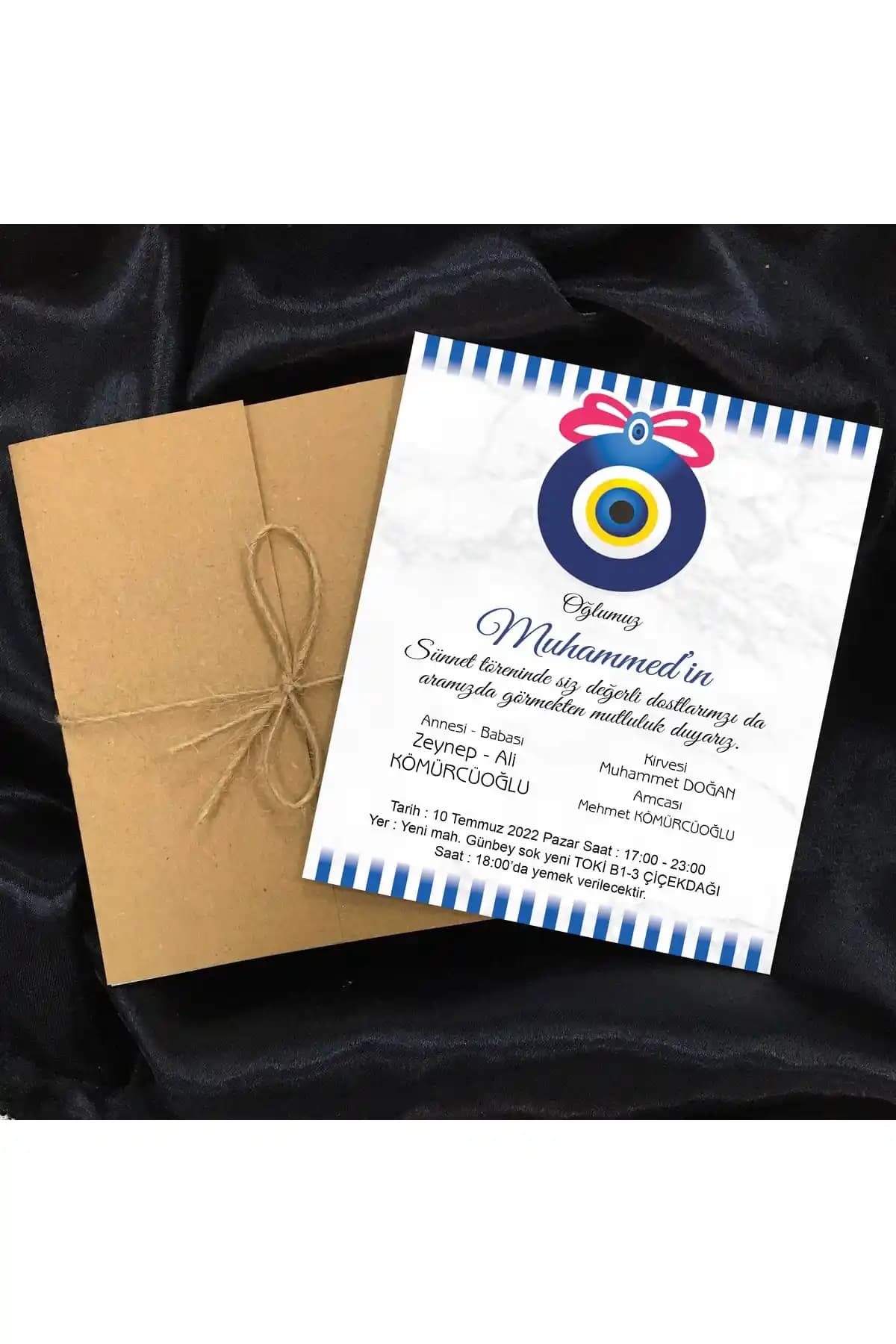 AnadoluMatbaacılık Sünnet Davetiyesi Modern ve Şık Tasarım ile Özel Günleriniz İçin