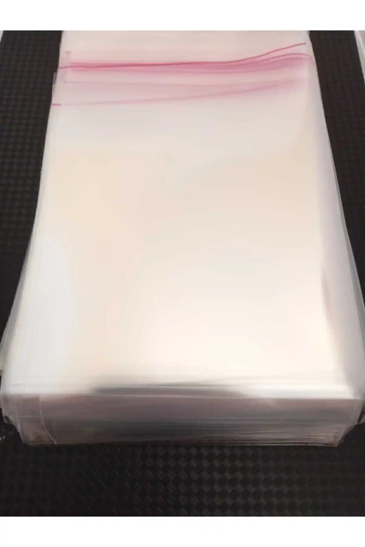 Anybou Şeffaf Bantlı Jelatin Poşet 15x25 cm parlak yüzeyli ve yüksek kaliteli ürün