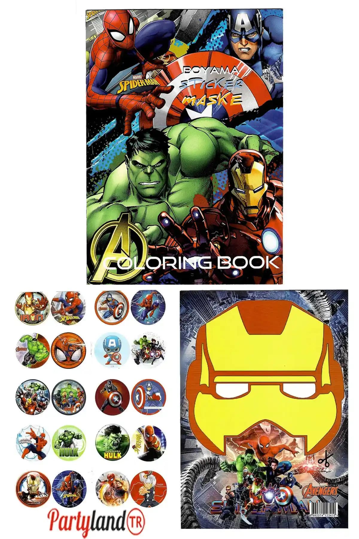 Avengers Yenilmezler Boyama Kitabı ve Aktivite Seti Çocuklar İçin Eğlenceli ve Eğitici