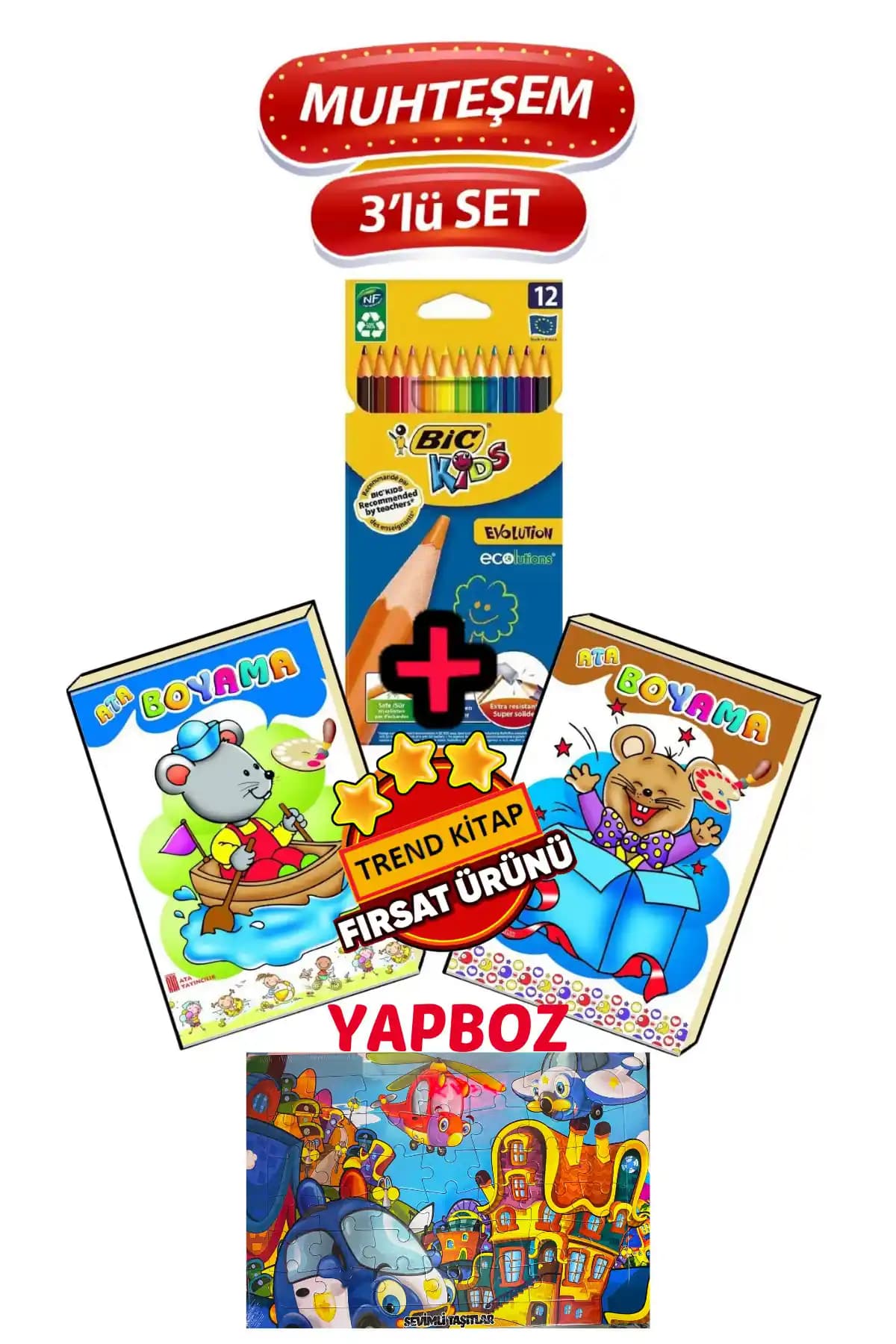 Bic Kids Tropicolor 12 Renk Kuru Boya Kalemi Çocukların Yaratıcılığını Geliştiren Sanat Malzemesi