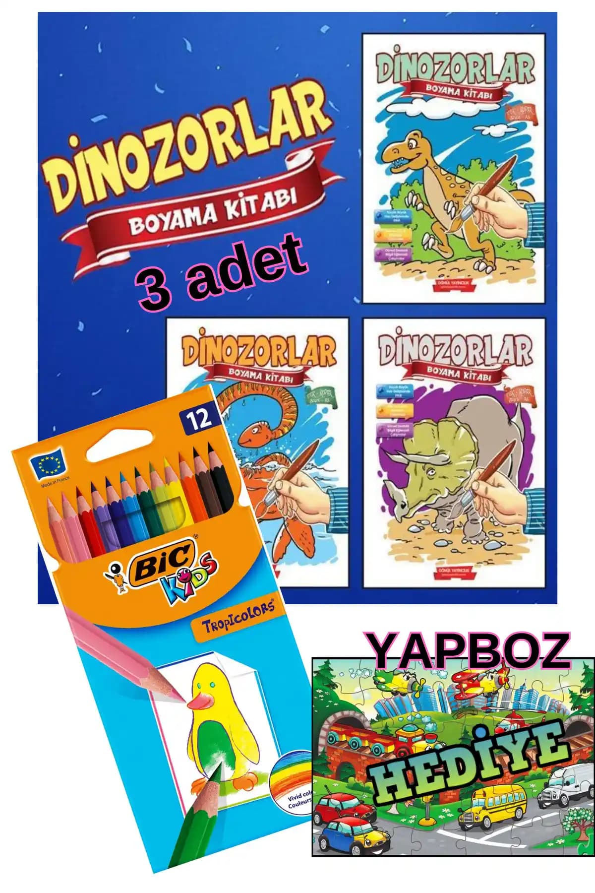 Bic Tropıcolors 12’li Kuru Boya Kalemi ve Boyama Kitabı Seti Çocuklar İçin Yaratıcılığı Destekler