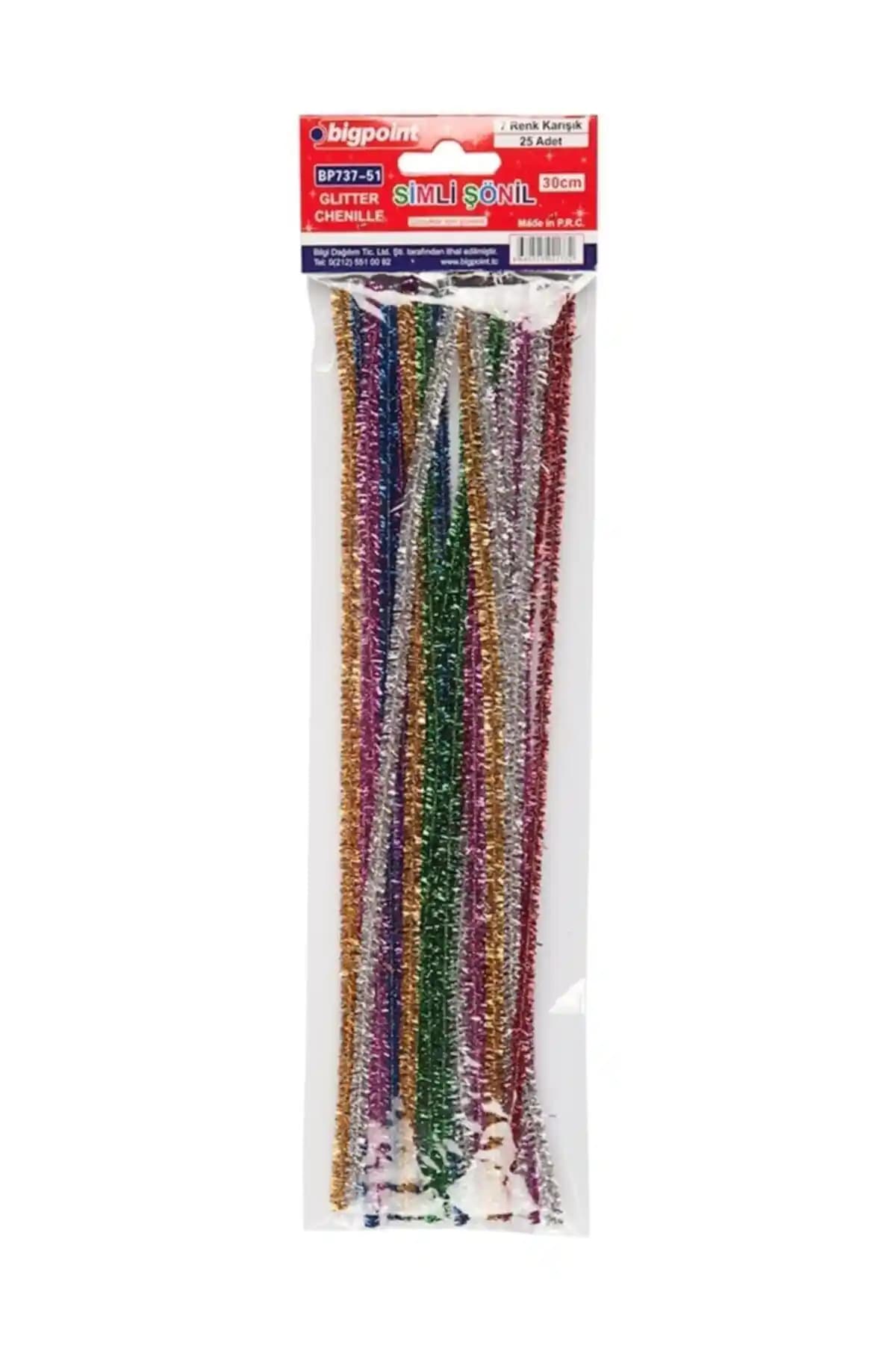 Bigpoint Simli Şönil 30 Cm 7 Renk: Yaratıcı El İşi ve Dekorasyon Malzemeleri