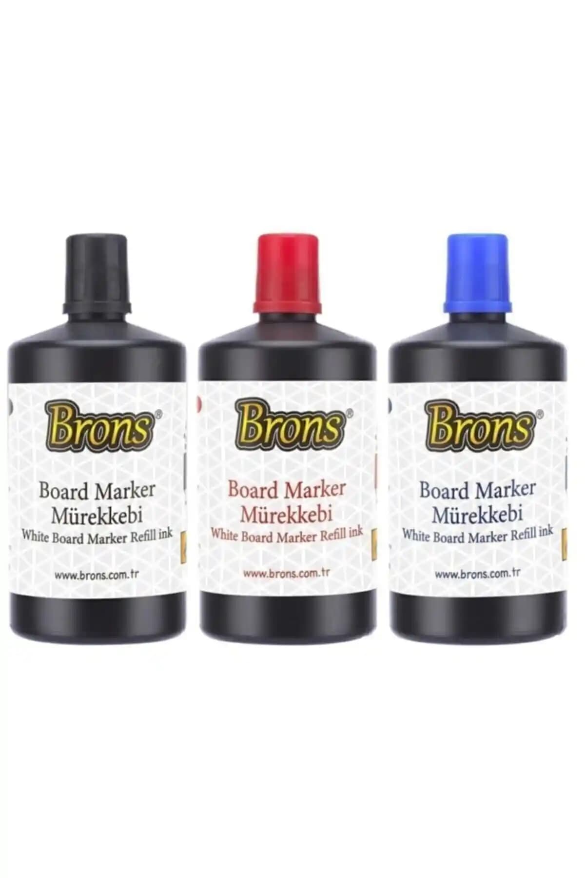 Brons Beyaz Tahta Kalemi Mürekkebi 250cc 3'lü Set ile Uzun Süreli ve Yüksek Kaliteli Kullanım