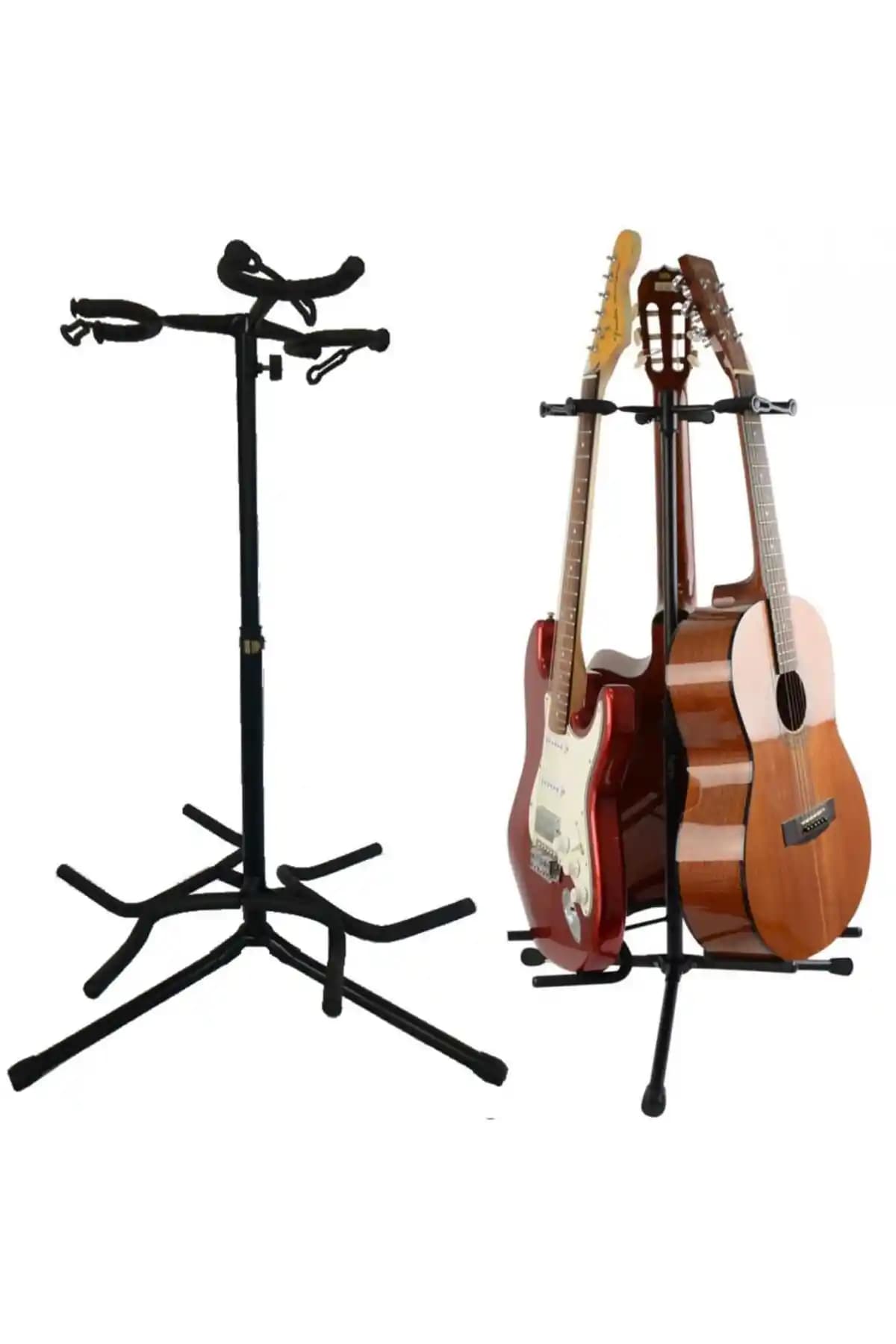Chroma ST13 Üçlü Gitar Standı: Dayanıklı ve Estetik Enstrüman Sergileme Çözümü
