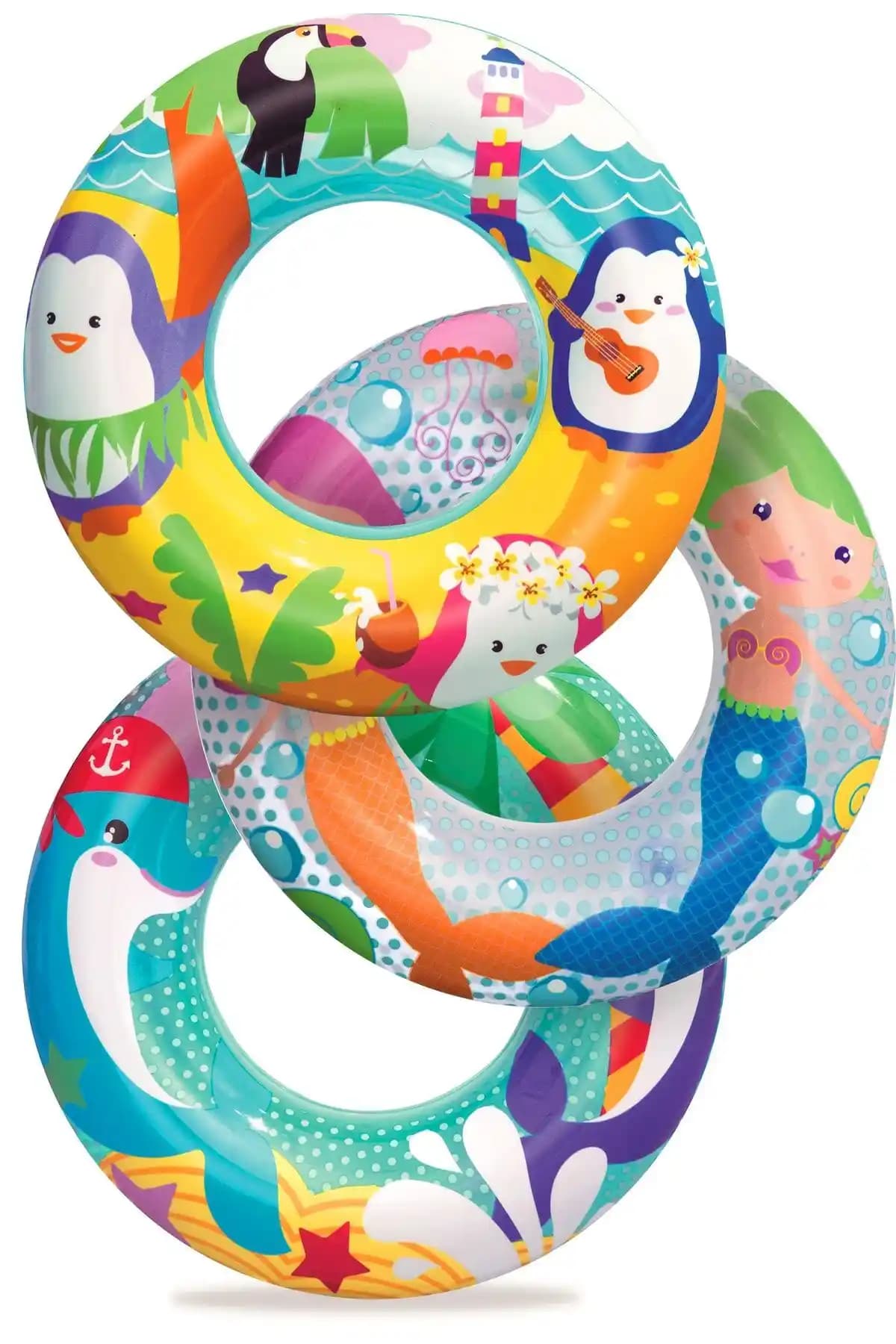 Çocuklar İçin Güvenli ve Eğlenceli Deniz Temalı Simit Yüzme Simidi