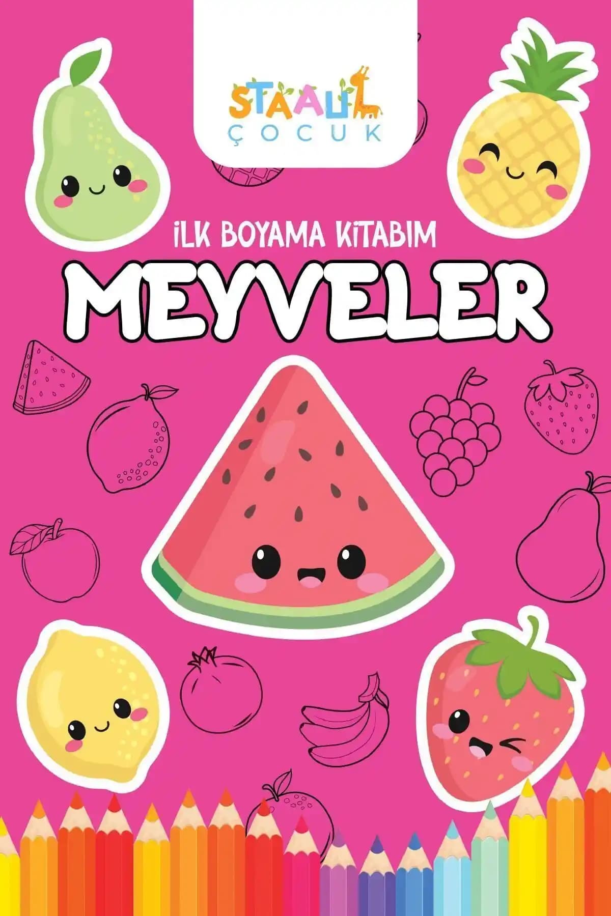 Çocuklar İçin Meyve Temalı Boyama Kitabı Eğlenceli ve Öğretici Bir Deneyim
