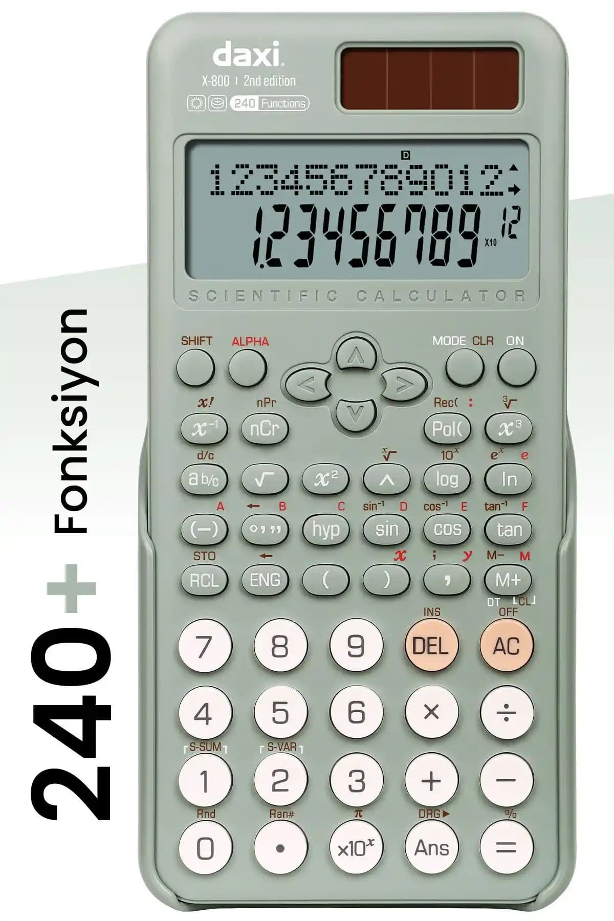 Daxi X-800 Bilimsel Hesap Makinesi 240 Fonksiyonla Yüksek Performans ve Estetik Tasarım