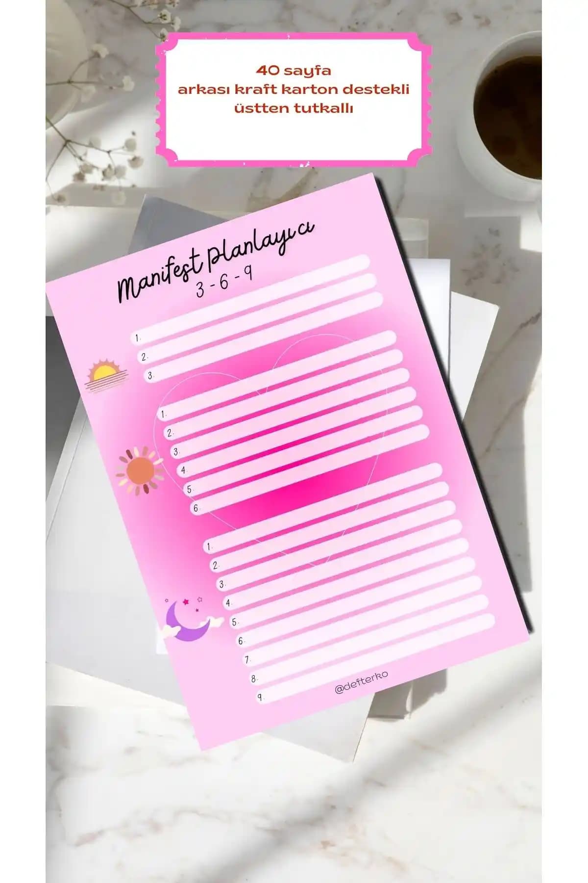 Defko MANİFEST PLANLAYICI Notepad ile Kişisel Gelişim ve Günlük Organizasyonunuzu Güçlendirin