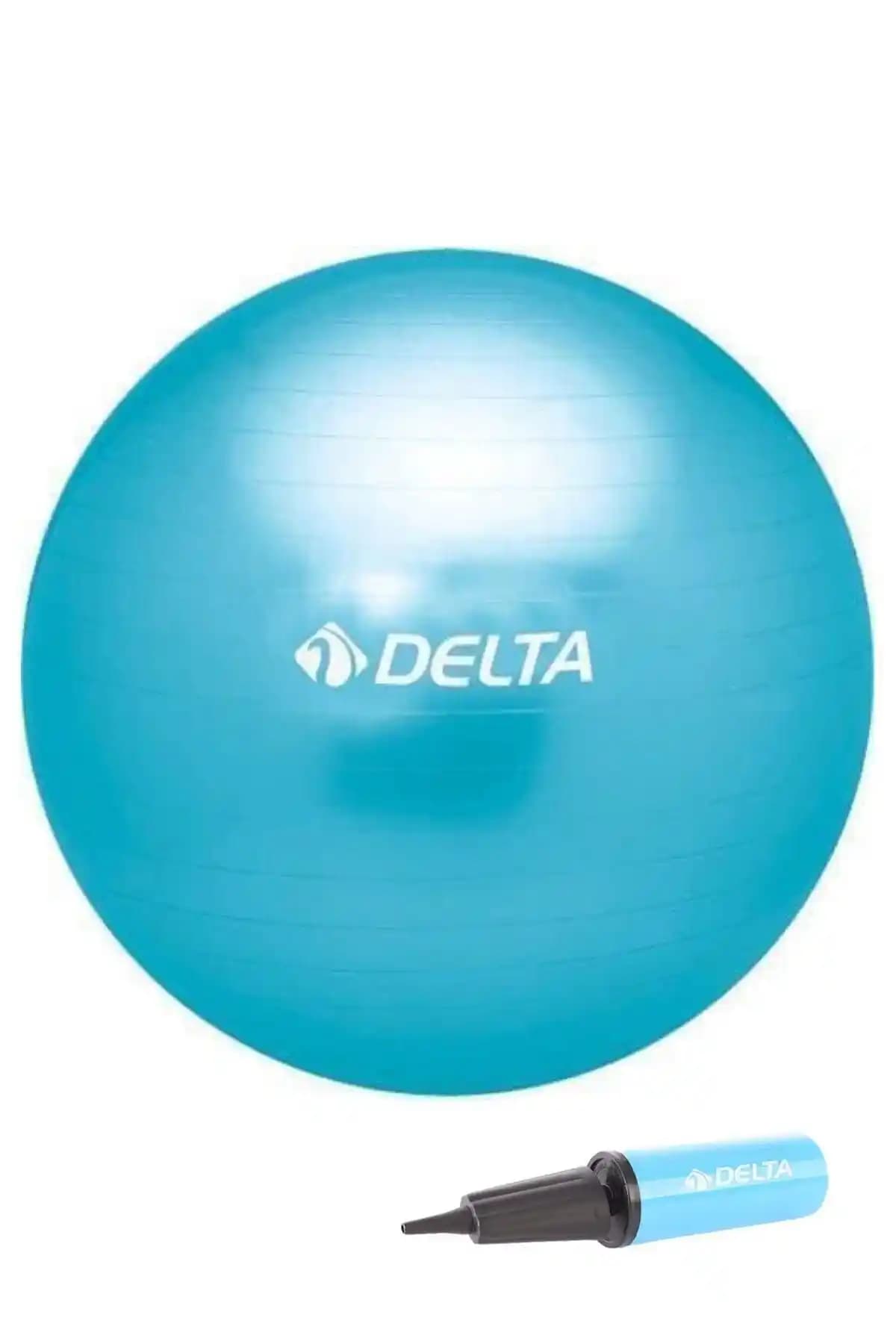 Delta 85 cm Deluxe Mavi Pilates Topu ve Pompa Seti Sağlıklı Yaşam İçin Uygun Bir Seçenek