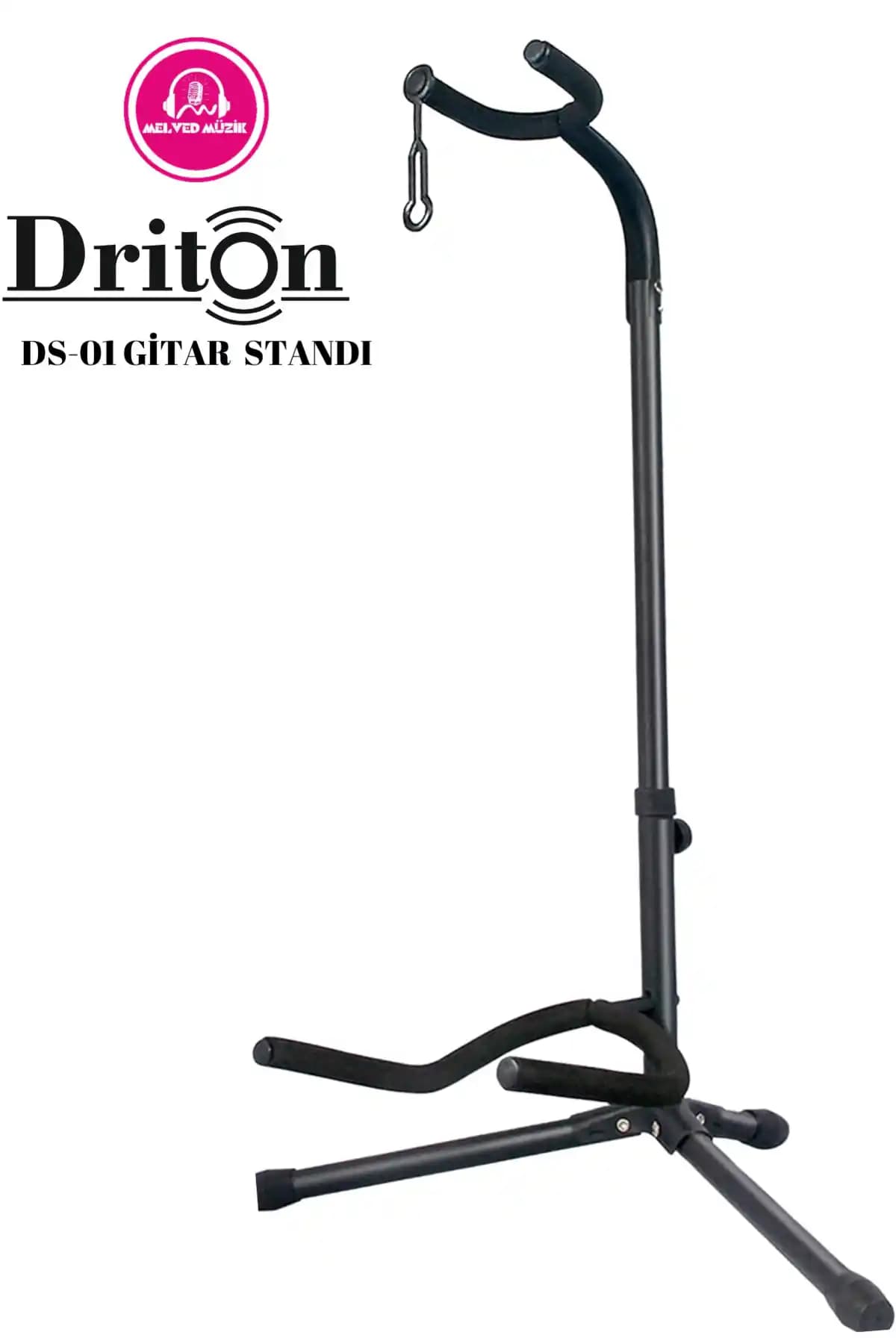 DRİTON DS-01 Siyah Tekli Gitar Standı Güvenli ve Estetik Saklama Çözümü