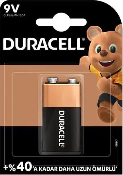 Duracell Alkalin 9 Volt Pil: Güç ve Güvenilirlik Sunan Yüksek Performanslı Pil