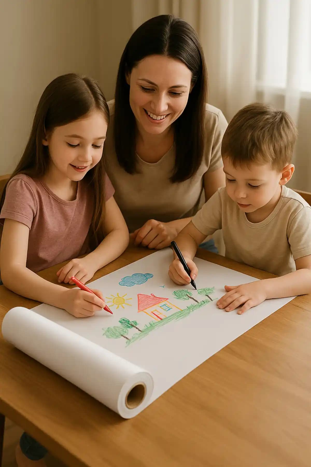 ESLENTA 50cm x 10m Çok Amaçlı Boyama ve Resim Kağıdı Sanat ve El İşi Projeleri İçin