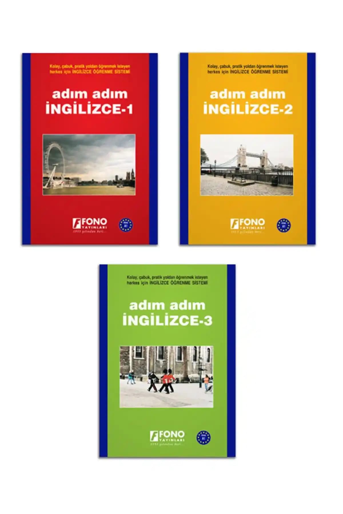 Fono Yayınları Adam Adam İngilizce 3'lü Kitap Seti Temel Seviye Öğrenme Materyali
