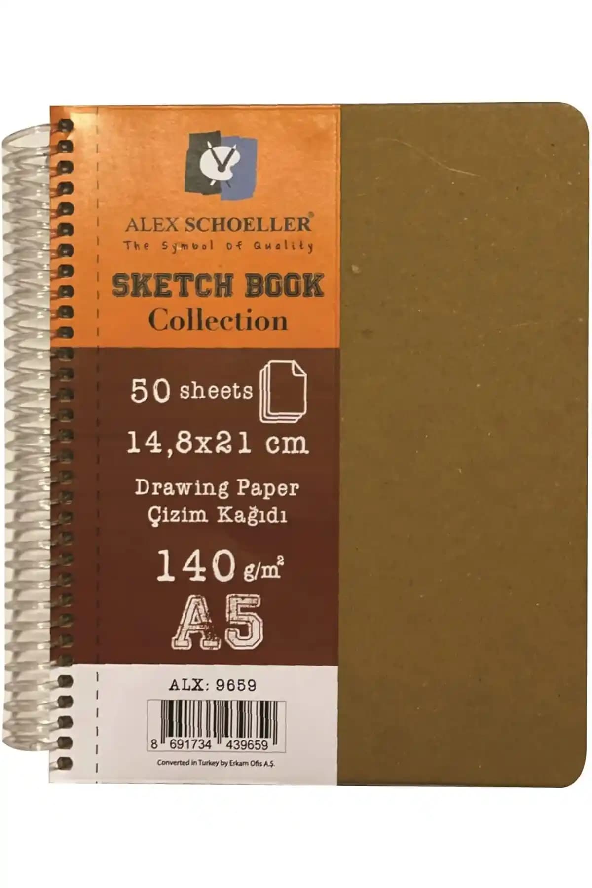 Genel Markalar Sketchbook Collection A5 Eskiz Defteri 50 Yaprak Pürüzsüz Kağıt ve Spiral Bağlantı