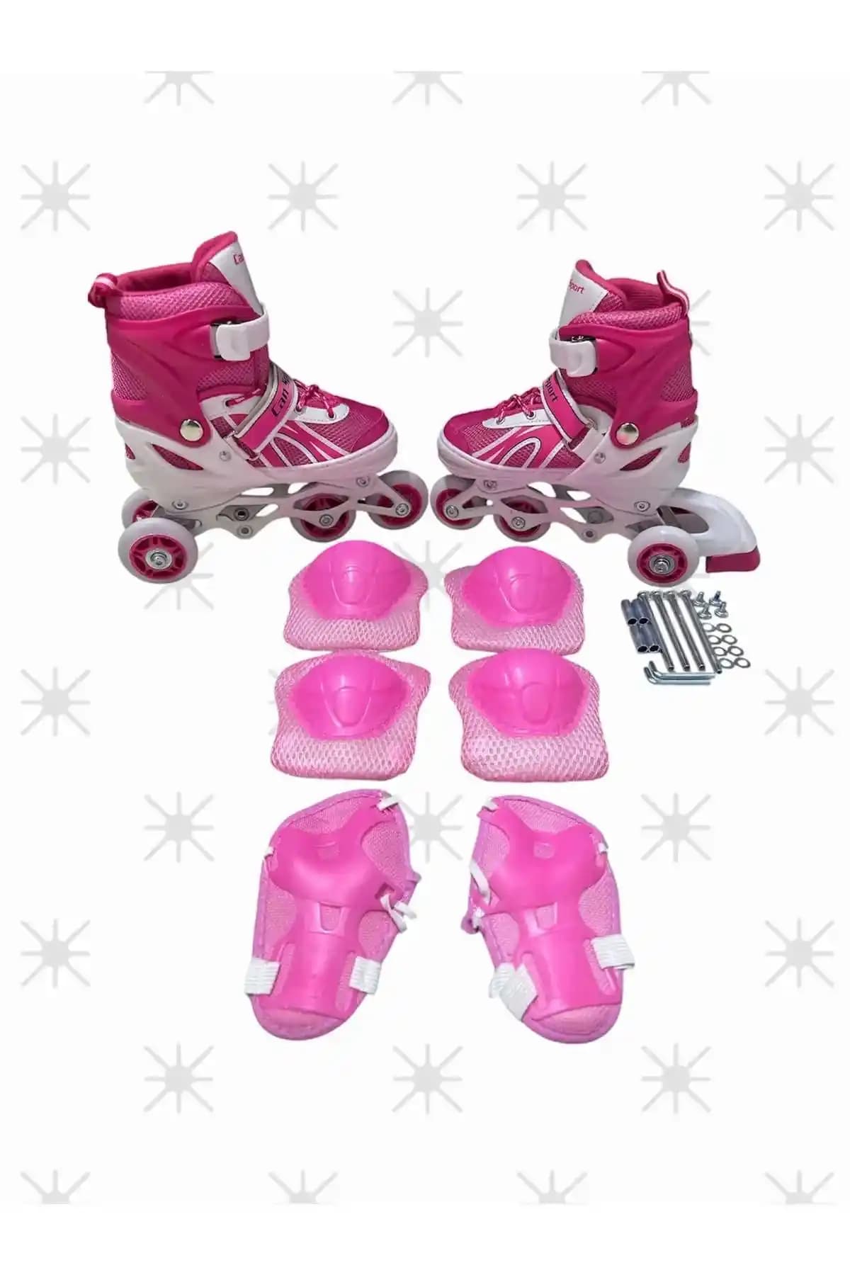 Gomax Pembe Ayarlanabilir Işıklı Çocuk Pateni Güvenli ve Eğlenceli Kullanım İçin