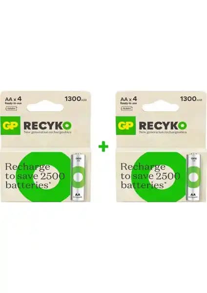 GP Recyko 1300 Serisi AA Kalem Şarj Edilebilir Pil: Ekonomik ve Çevre Dostu Çözüm