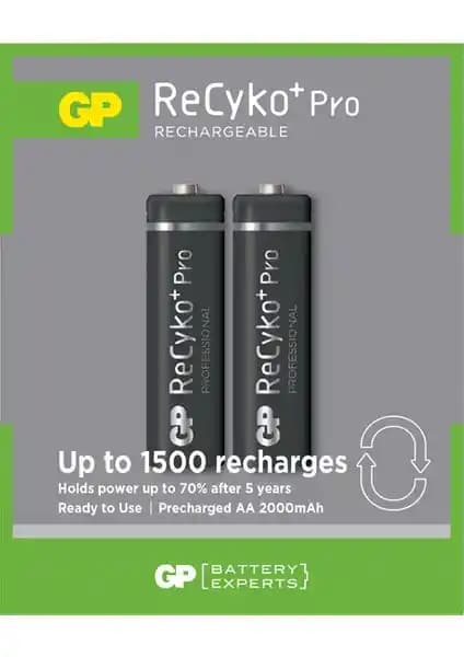 GP ReCyko Pro 2000 NiMH AA Şarjlı Pil: Uzun Ömürlü ve Çevre Dostu Enerji Çözümü