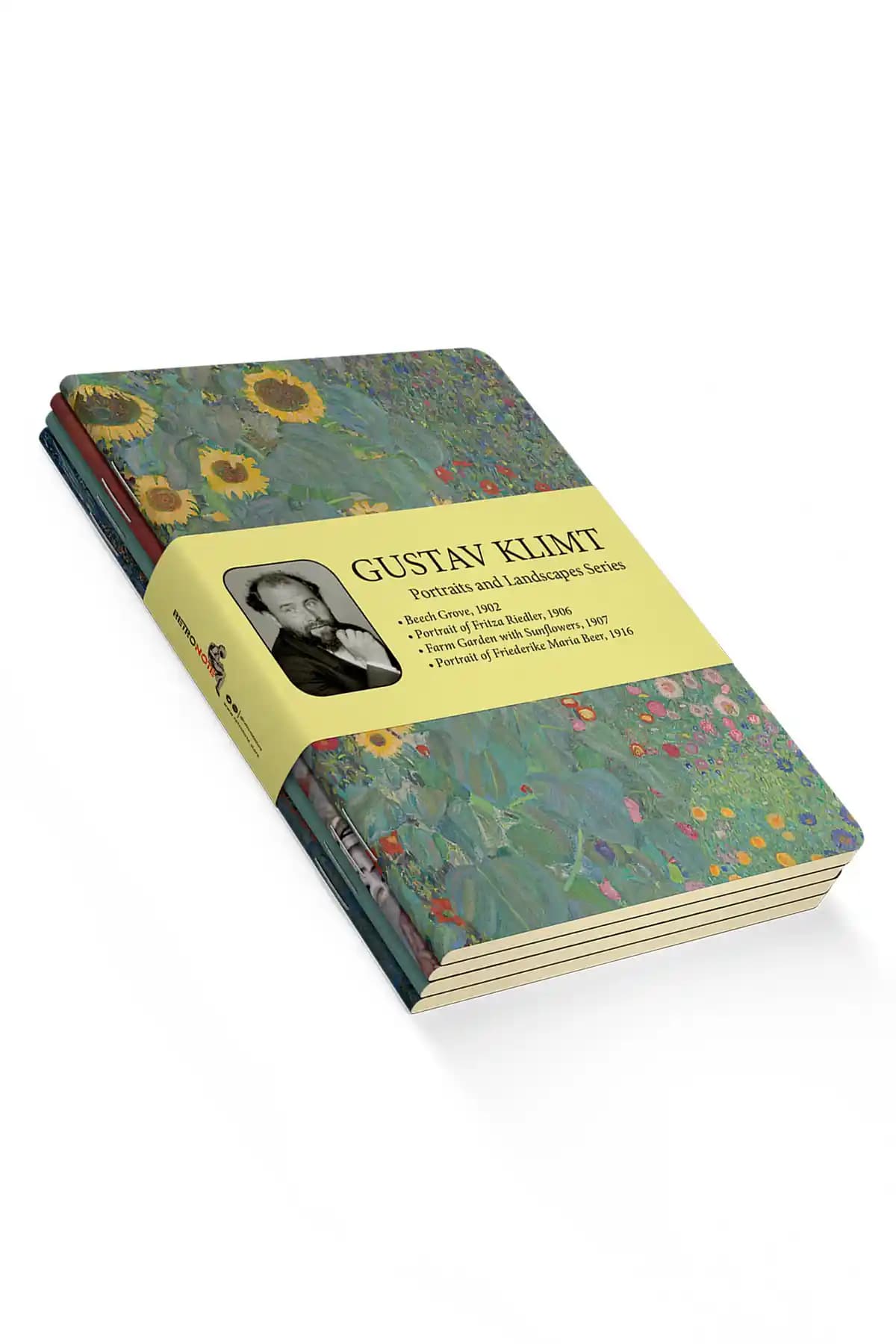 Gustav Klimt Temalı 4'lü Defter Seti Sanat ve İşlevselliğin Şık Buluşması