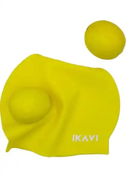 İkavi Silikon Bone Yüksek Kalite Havuz ve Deniz Yüzücü Bonesi Sarı