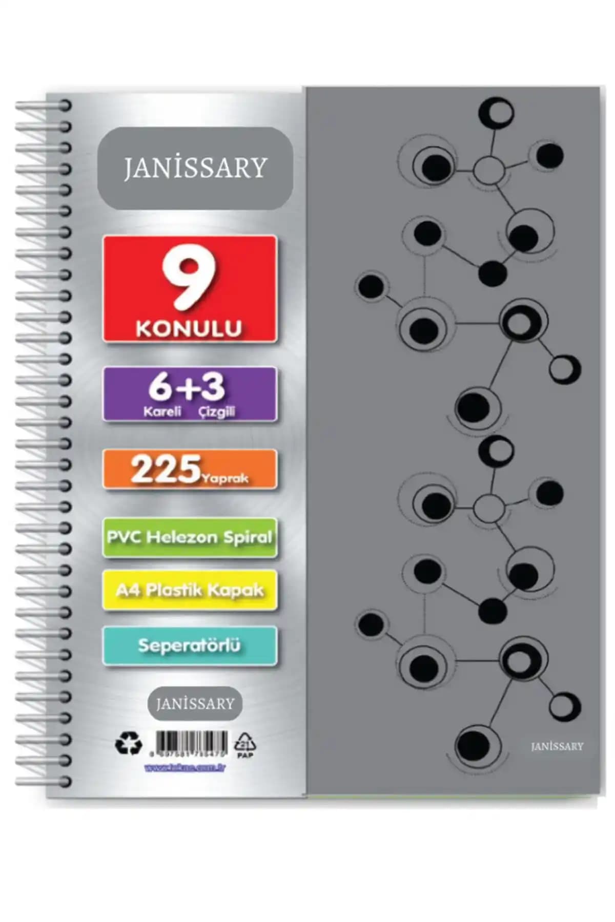 Janissary 6 Bölümlü A4 Defter: Dayanıklı ve Çok Fonksiyonlu Not Tutma Çözümü