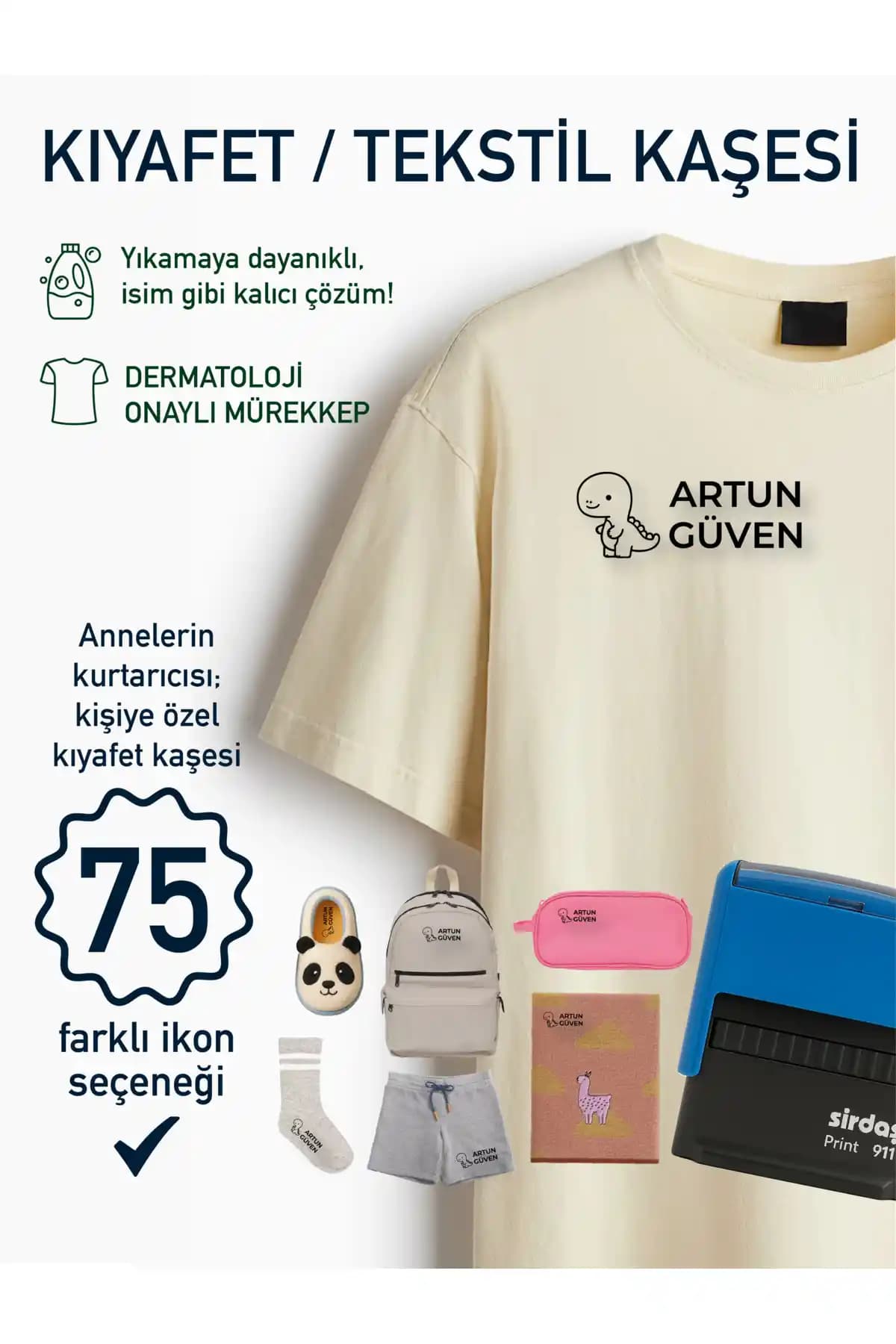 Kişiye Özel Motivasyon ve Hediye Amaçlı Kıyafet Kaşesi Ürünü Türkiye Menşei