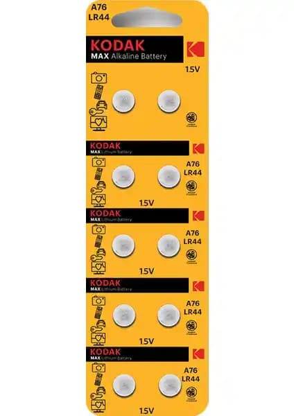 Kodak A76 LR44 Alkalin Düğme Pil: Güç ve Güvenilirlik İçin İdeal Seçenek