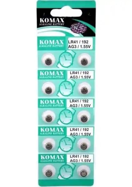 Komax AG3/LR41 Pil: Düşük Güç Tüketimli Elektronik Cihazları İçin Güvenilir Çözüm