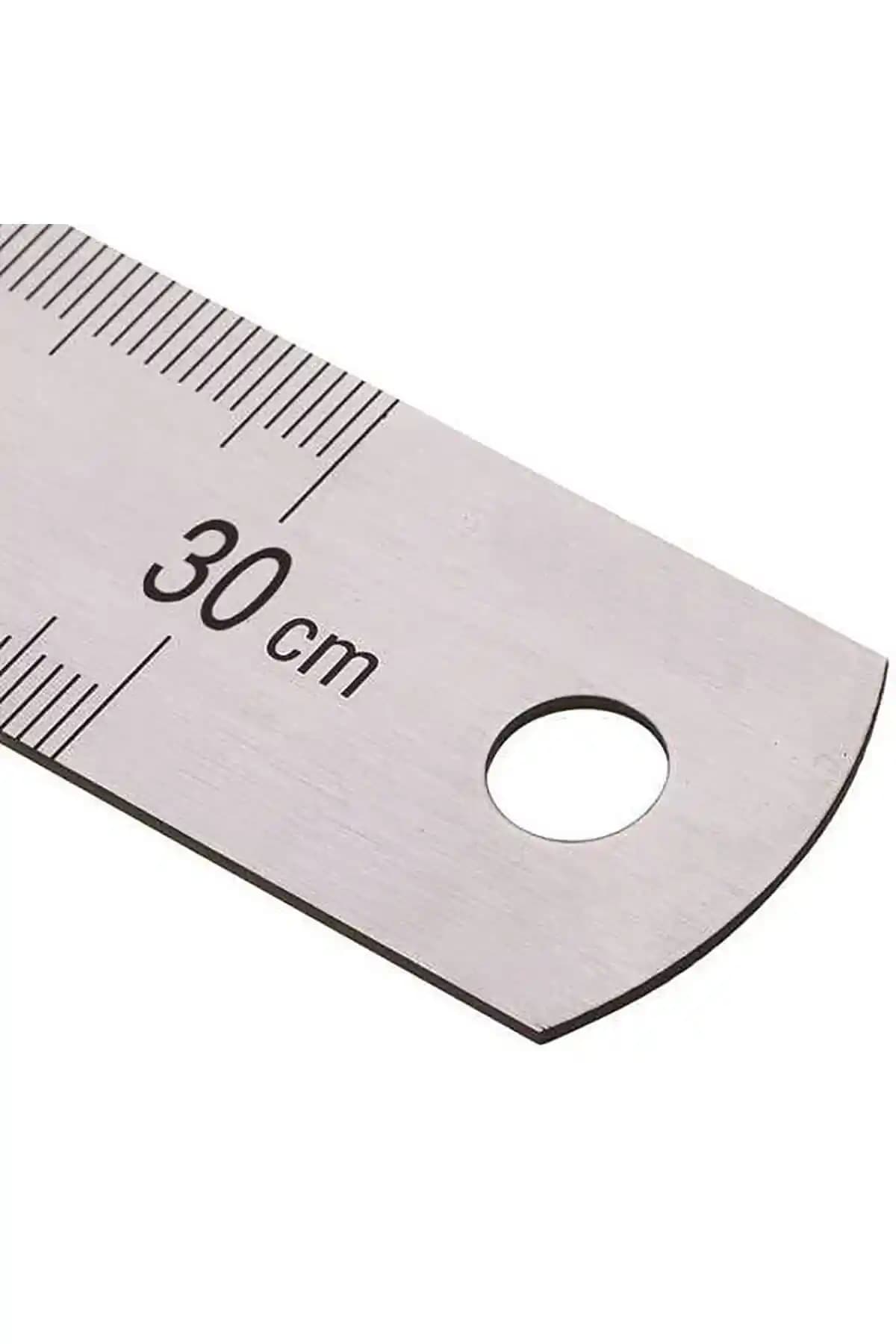 Kraft Çelik 30 cm İnç Ölçülü Cetvel: Dayanıklı ve Hassas Ölçüm Aracı