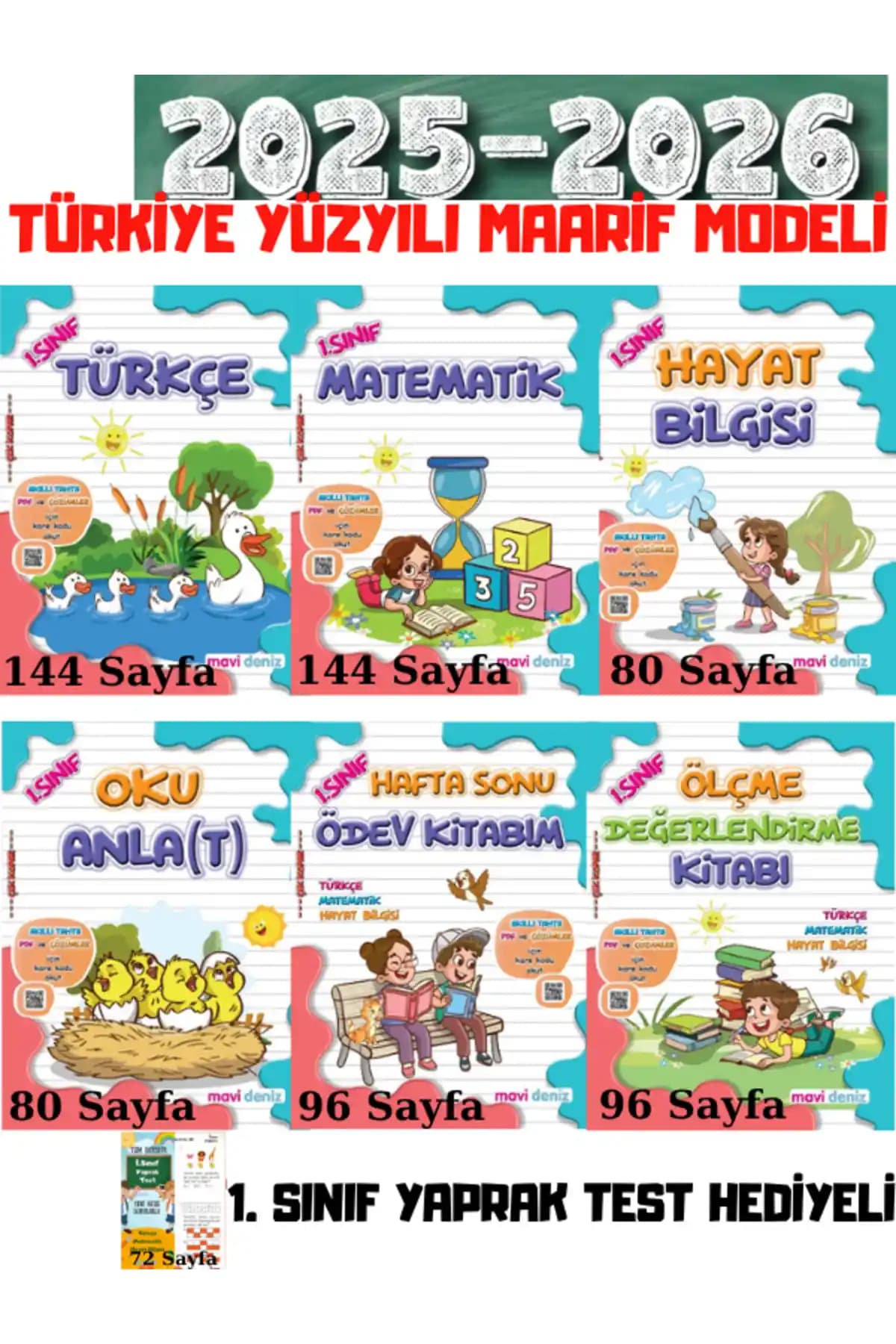 Mavi Deniz Yayınları 1. Sınıf Eğitim Seti Güncel Müfredat ve Zengin İçeriklerle Öğrencilerin Başarısını Artırır