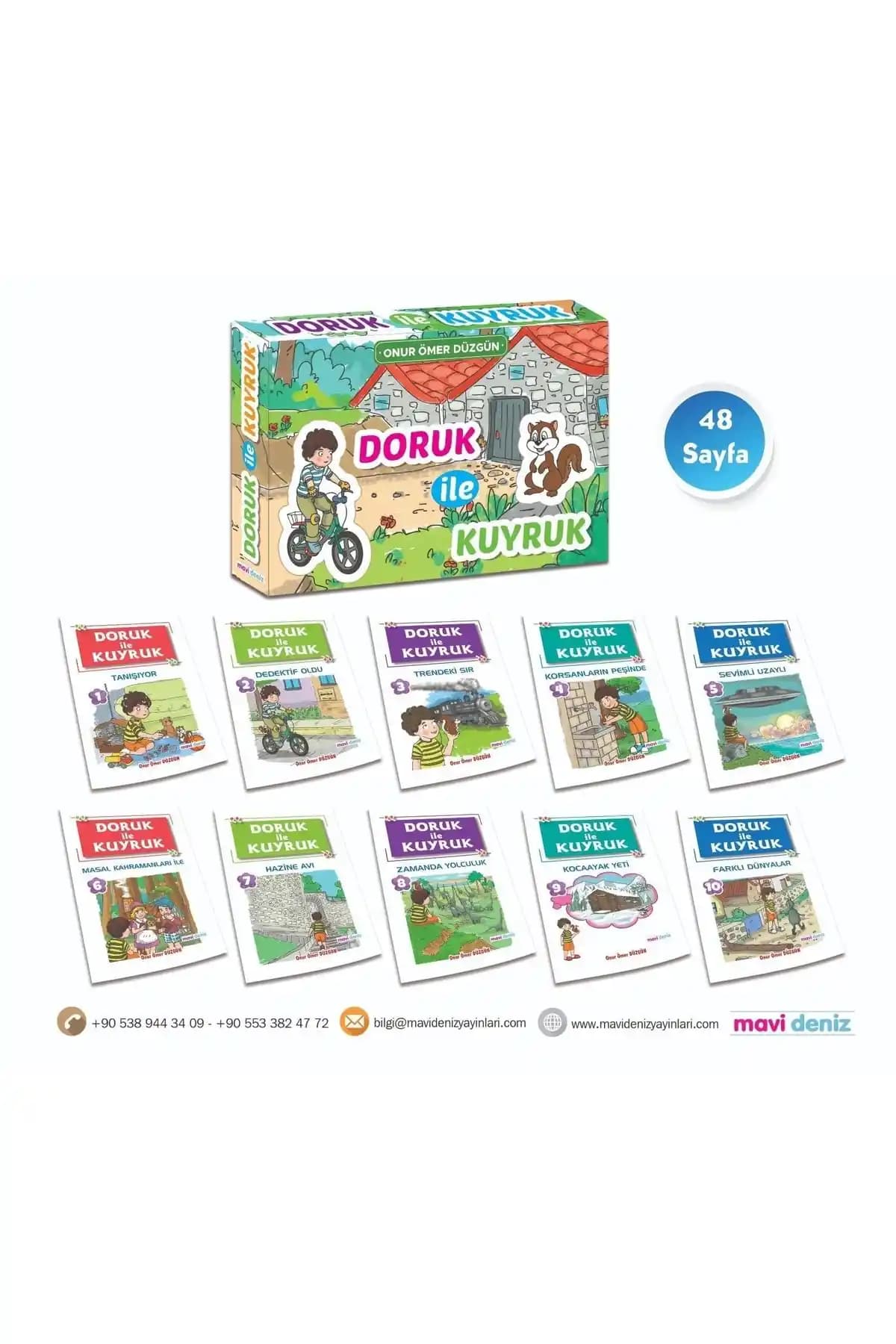 Mavi Deniz Yayınları Doruk ile Kuyruk 3. Sınıf Hikaye Seti Çocuklar İçin Eğlenceli ve Eğitici Kitaplar