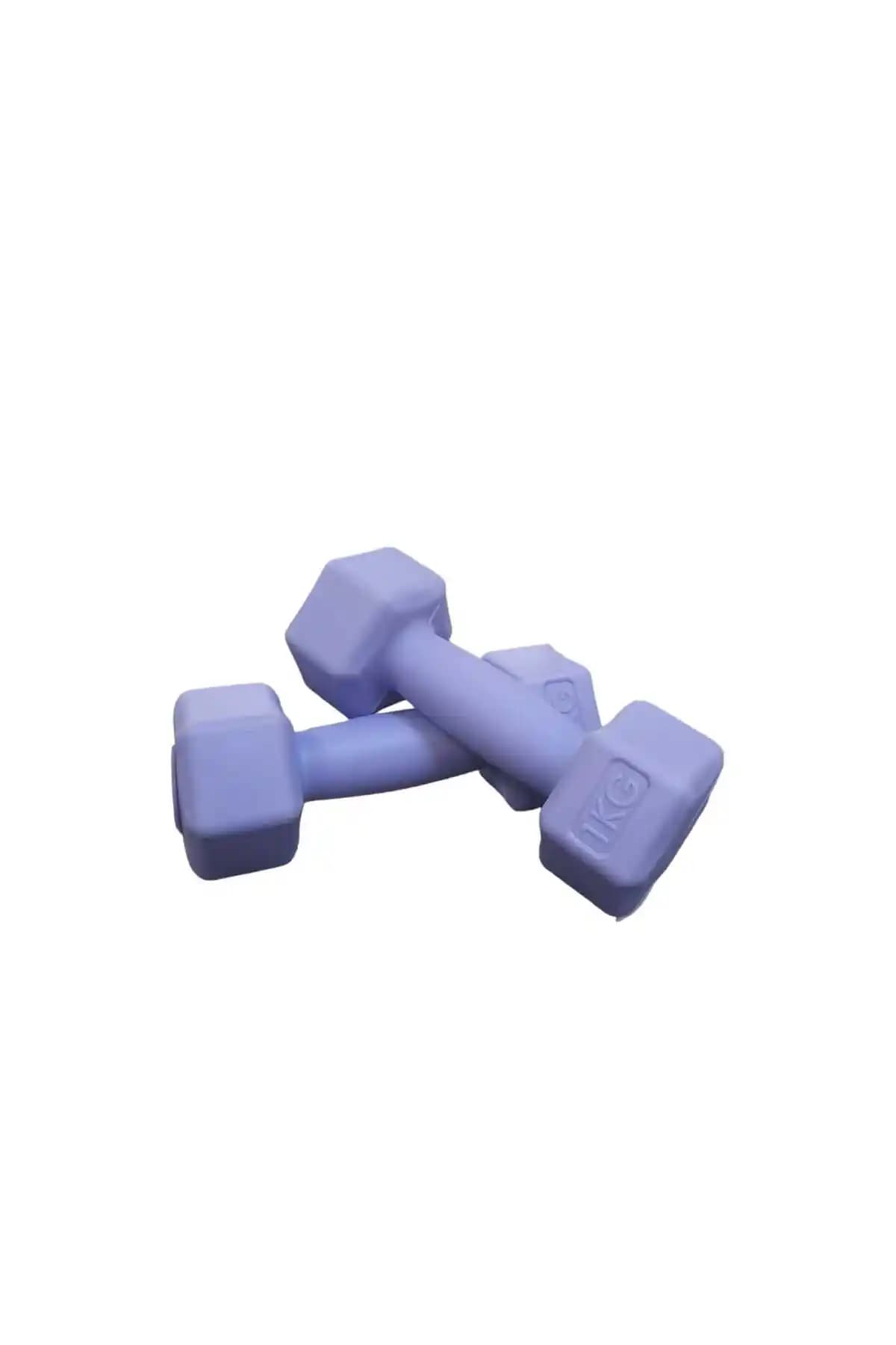 Mini Plastik Dambıl Lila 1 Kg Çift Seti Evde ve Spor Salonları İçin Modern Tasarım