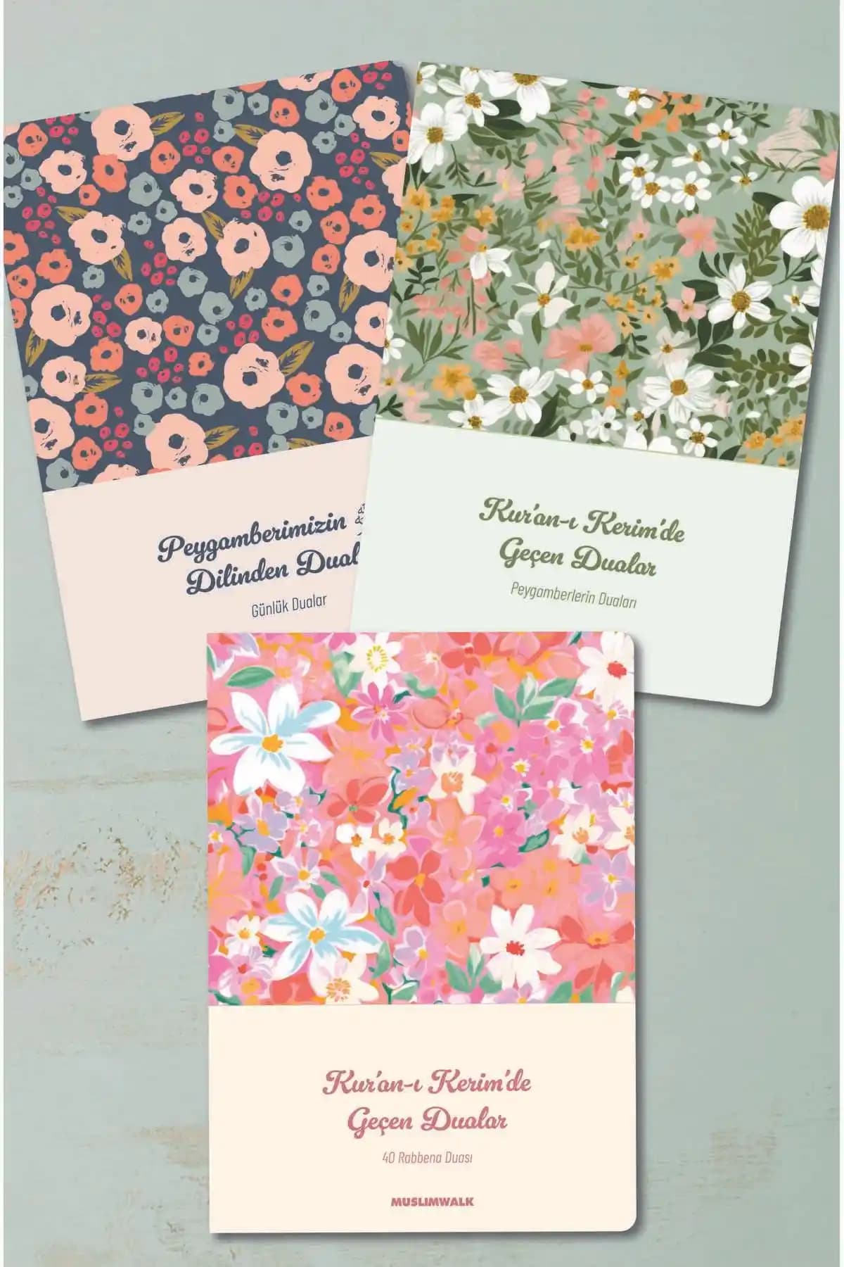 MuslimWalk 3’lü Mini Dua Kitabı Seti Taşınabilir ve Anlamlı Dualar İçin Uygun