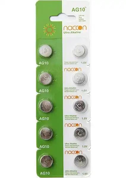 Naccon AG10 189 389 LR54 LR1130 Alkalin Düğme Pil: Güçlü ve Güvenilir Elektronik Enerji Kaynağı