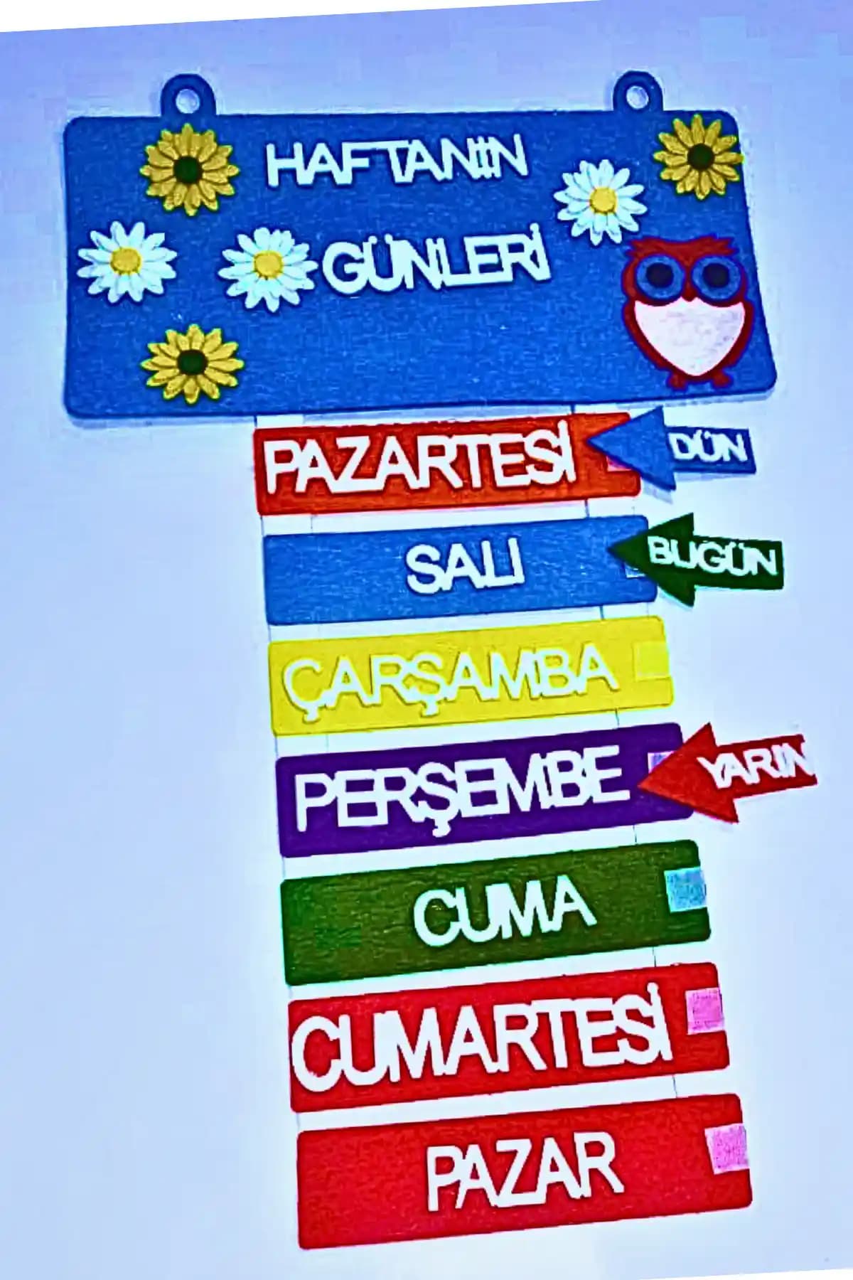 Okul Öncesi Haftanın Günleri Panosu: Eğlenceli ve Öğretici Sınıf Arkadaşı