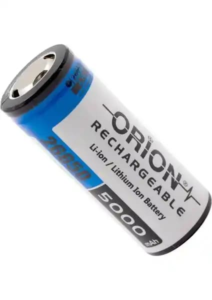 Orion 26650 3.7 V 5000 mAh Yüksek Kapasiteli Şarjlı Li-Ion Pil Özellikleri ve Kullanım Alanları