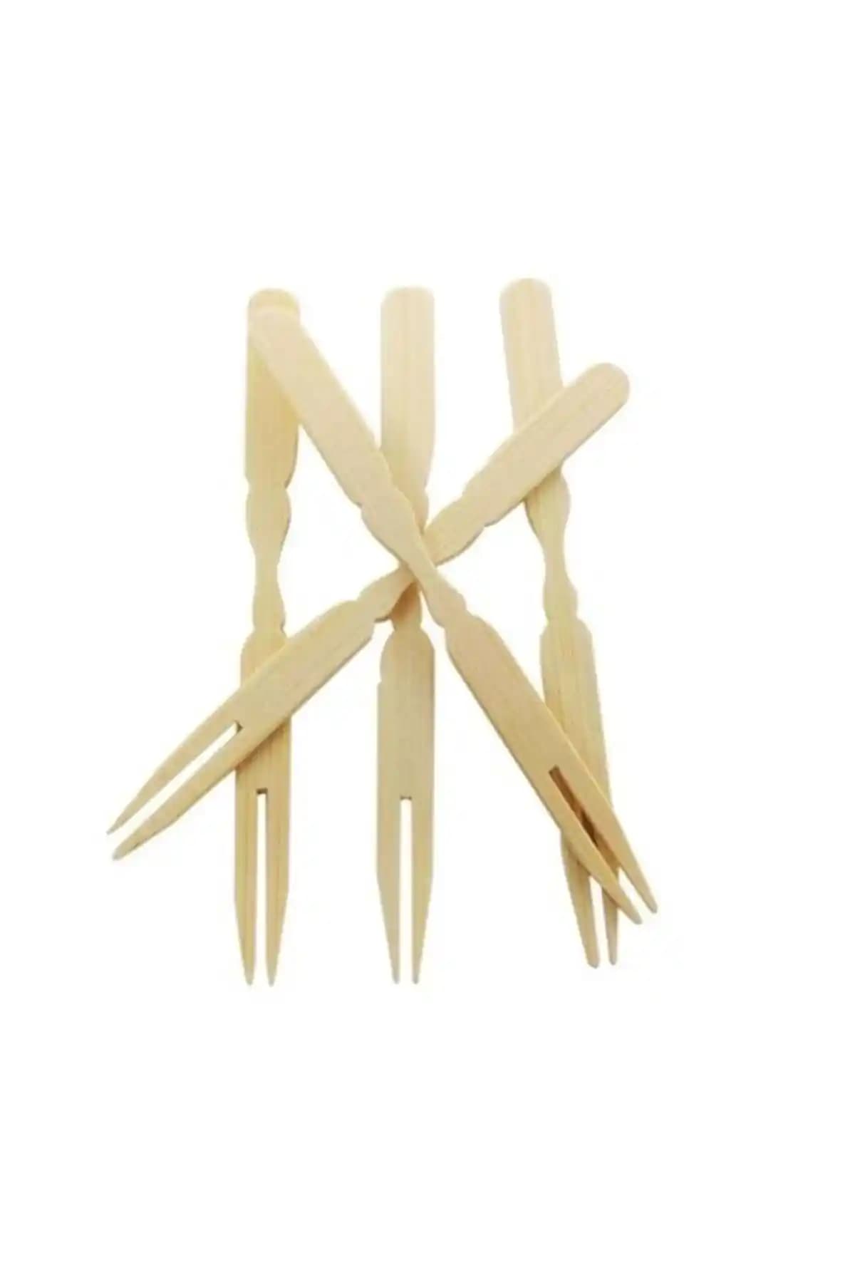 Partioutlet Ahşap Cips Kokteyl Çatalı: Şık ve Doğa Dostu Parti İkram Malzemeleri