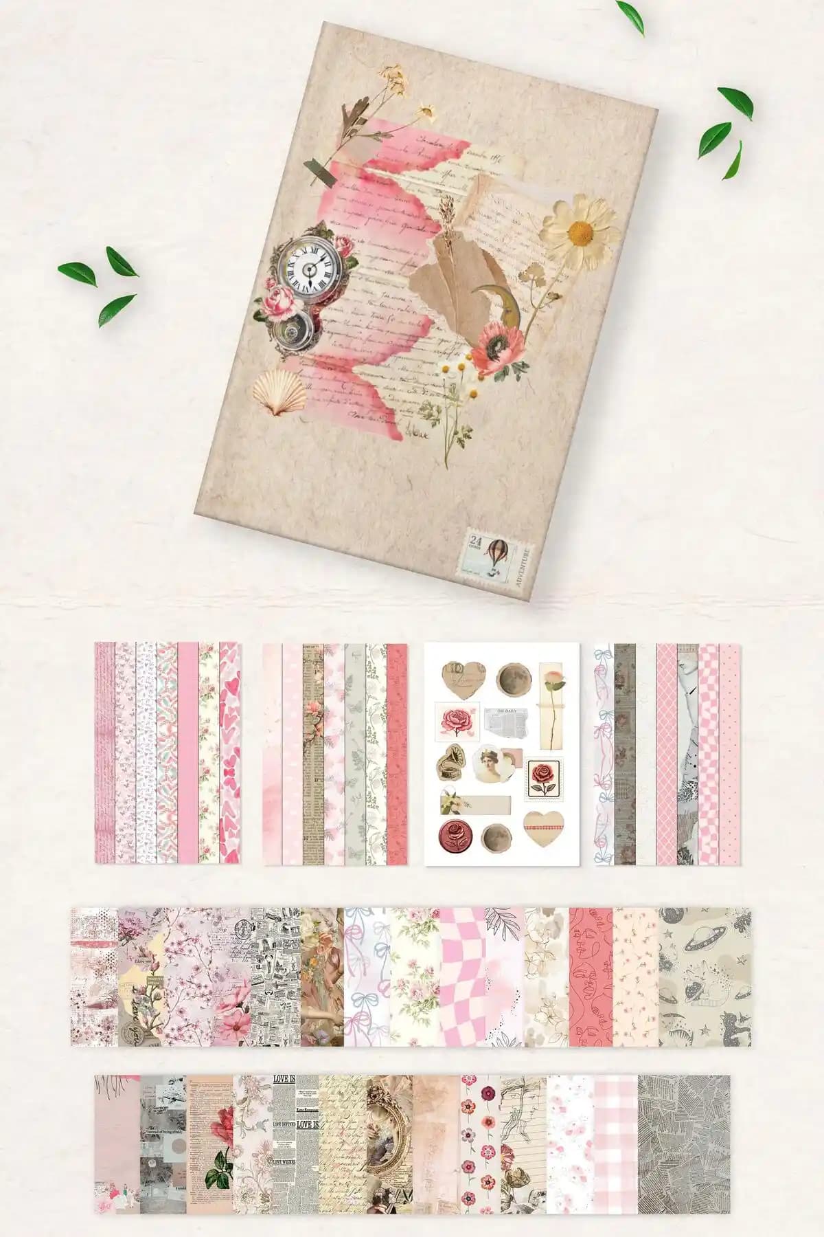 Postifull Vintage Journal Defter Seti: Şık ve Fonksiyonel Tasarım ile Yaratıcılığınızı Serbest Bırakın