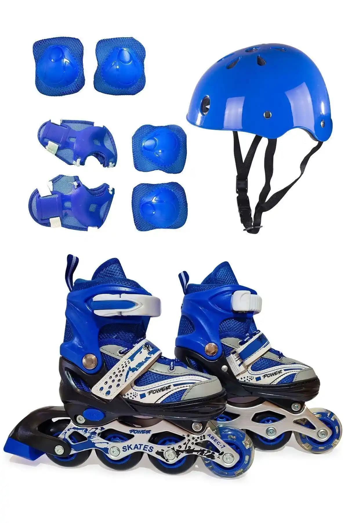 POWER Erkek Çocuk Mavi Ayarlanabilir Tekerlekli Paten ve Güvenlik Seti İncelemesi