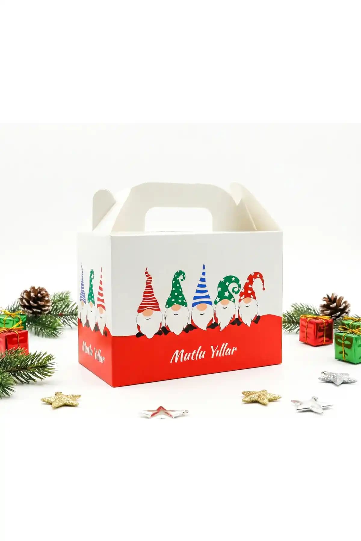Repro Design 10x14 cm Kırmızı Yılbaşı Hediye Kutusu Şık ve Dayanıklı Tasarım