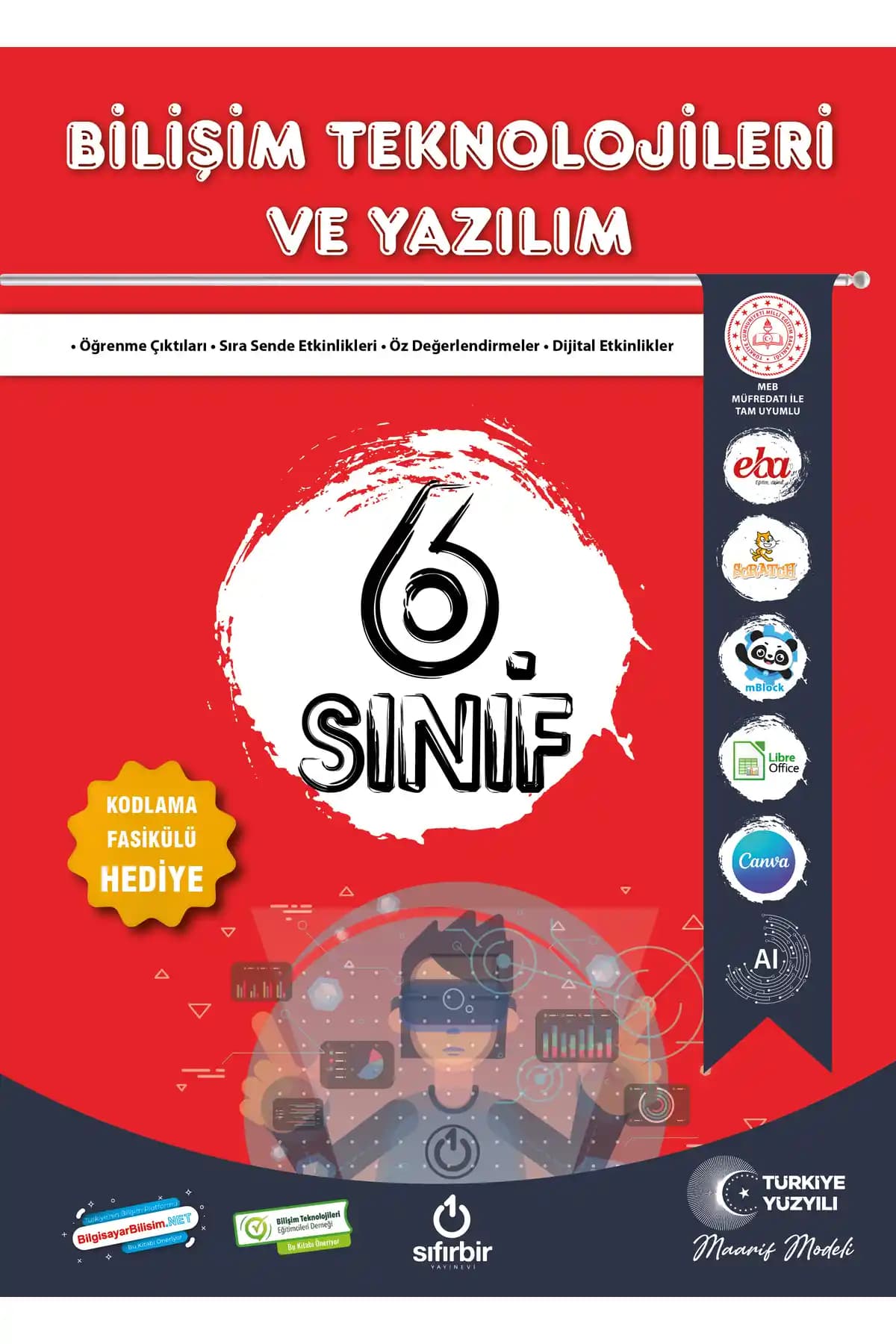 Sıfırbir Yayınları 6. Sınıf Bilişim Teknolojileri ve Yazılım Kitabı Güncel Baskı
