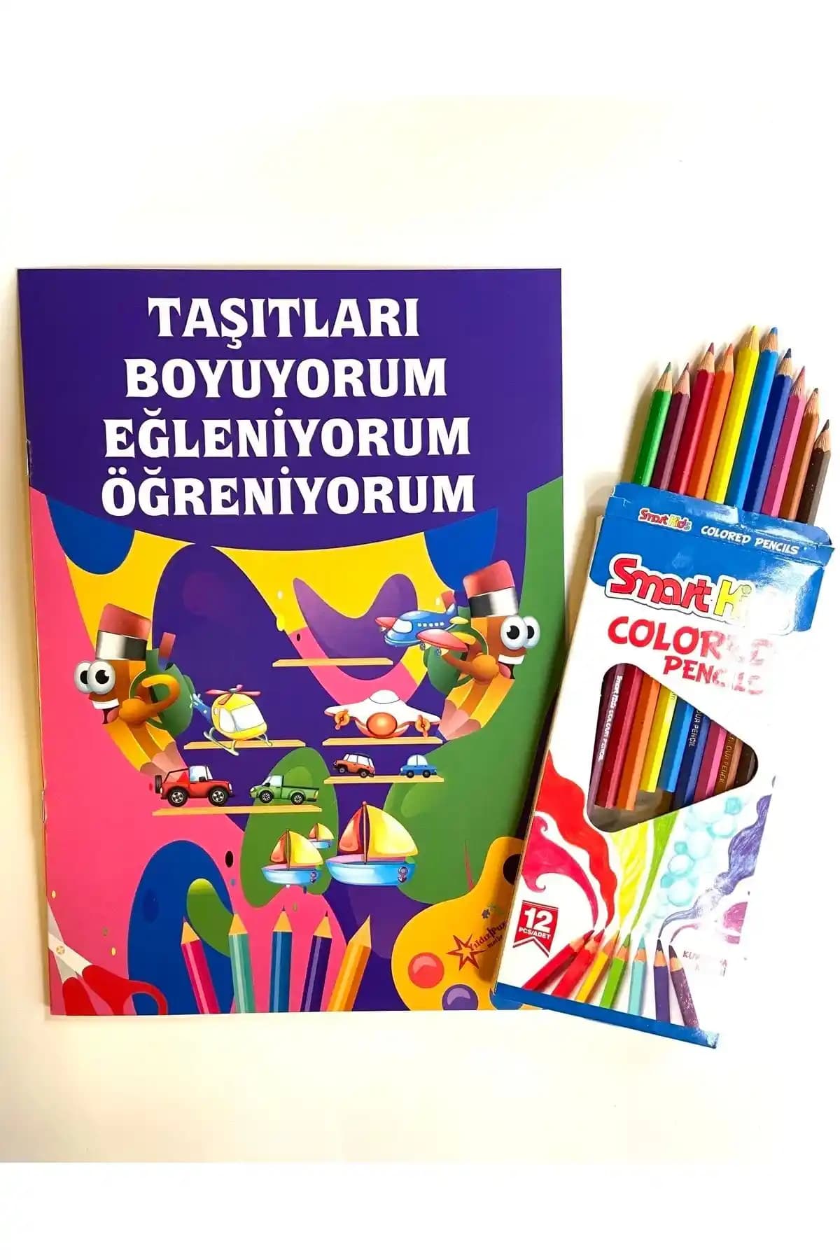 Smart Kids Kuru Boya Kalemi 12 Renkli Çocuk Boyama Seti ve Boyama Kitabı İncelemesi