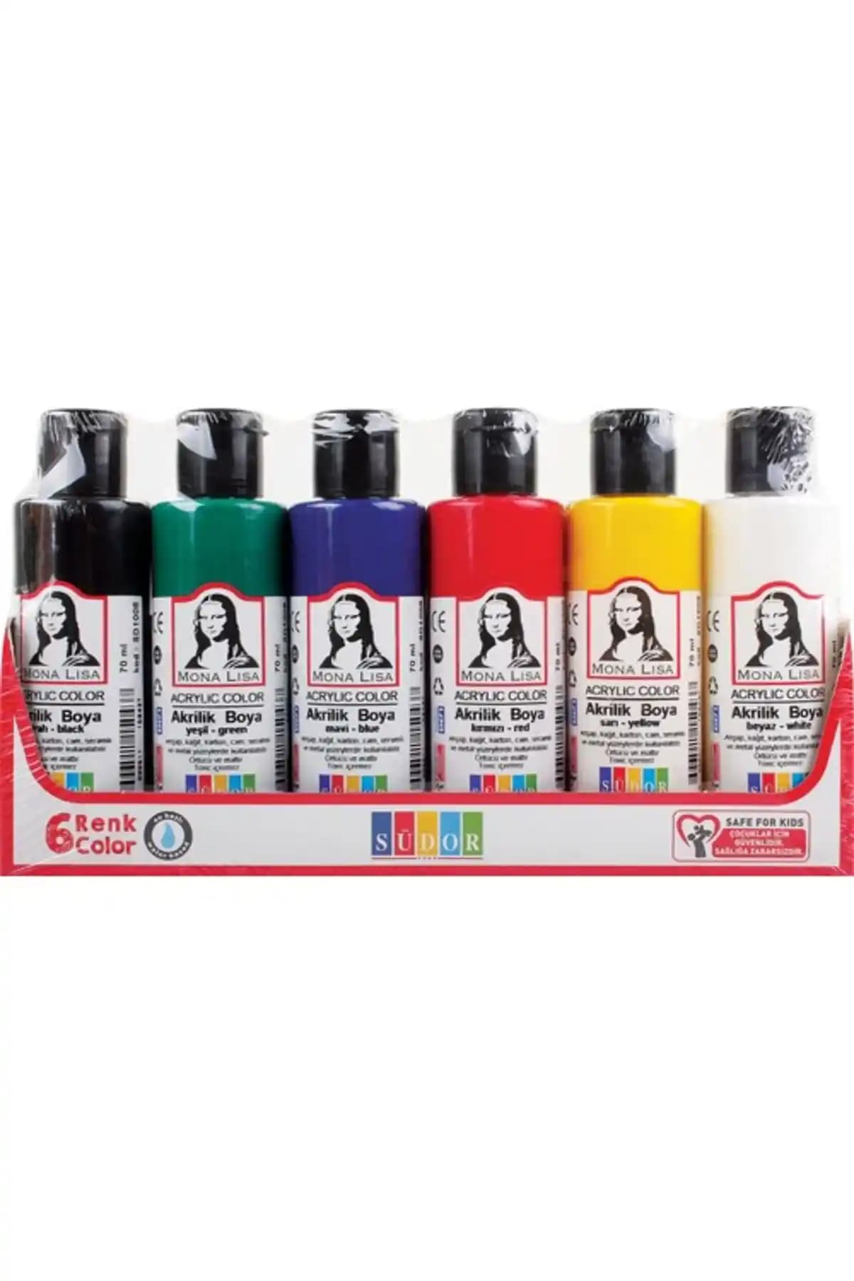 Südor Monalisa Akrilik Boya Seti 6x70 ml yüksek kaliteli renkler ve kullanım kolaylığıyla