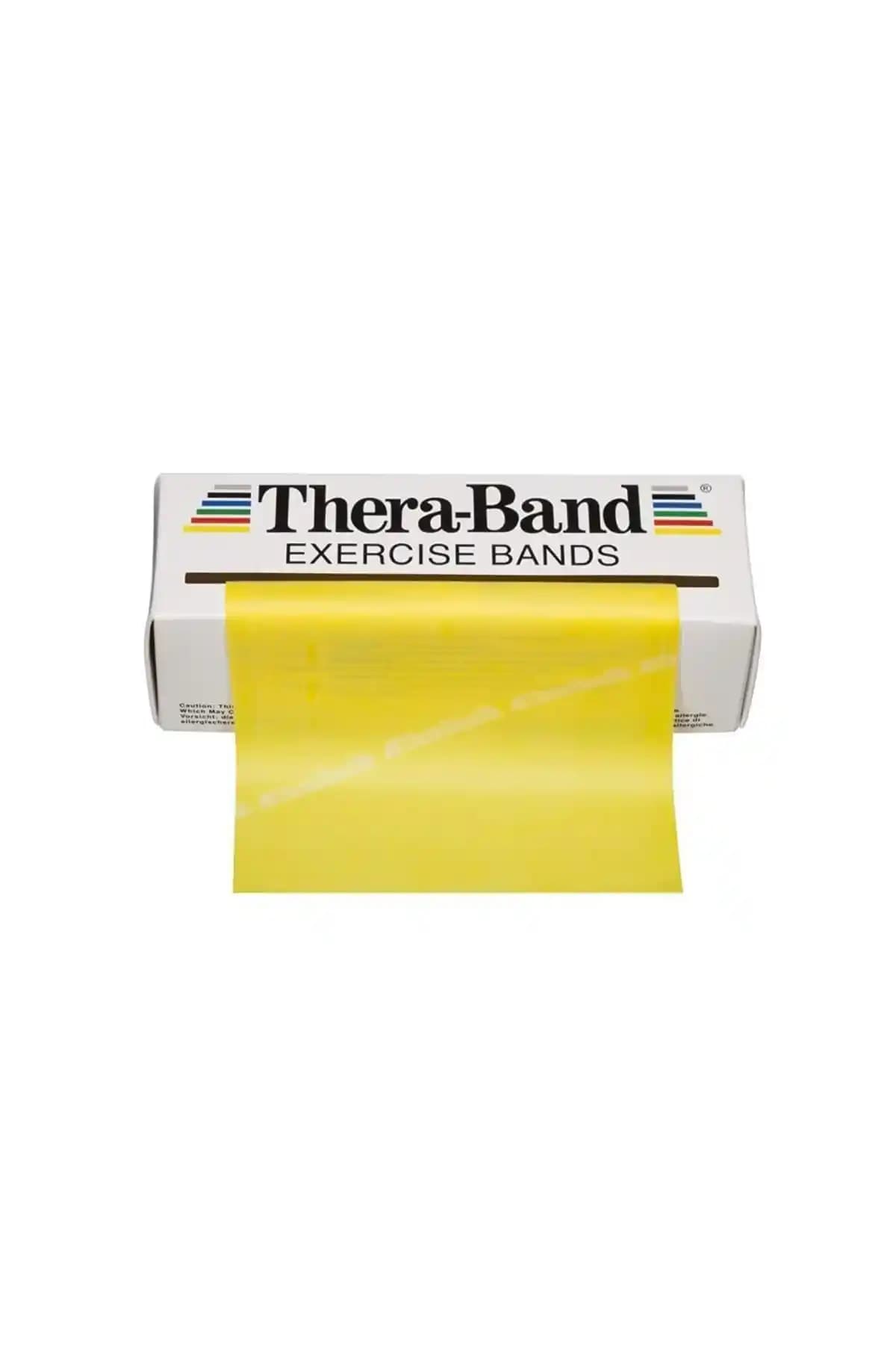 Theraband Doku Yu<muş>ak Egzersiz Bandı 1,5 Metre Sarı Dayanıklı ve Çok Yönlü Kullanım