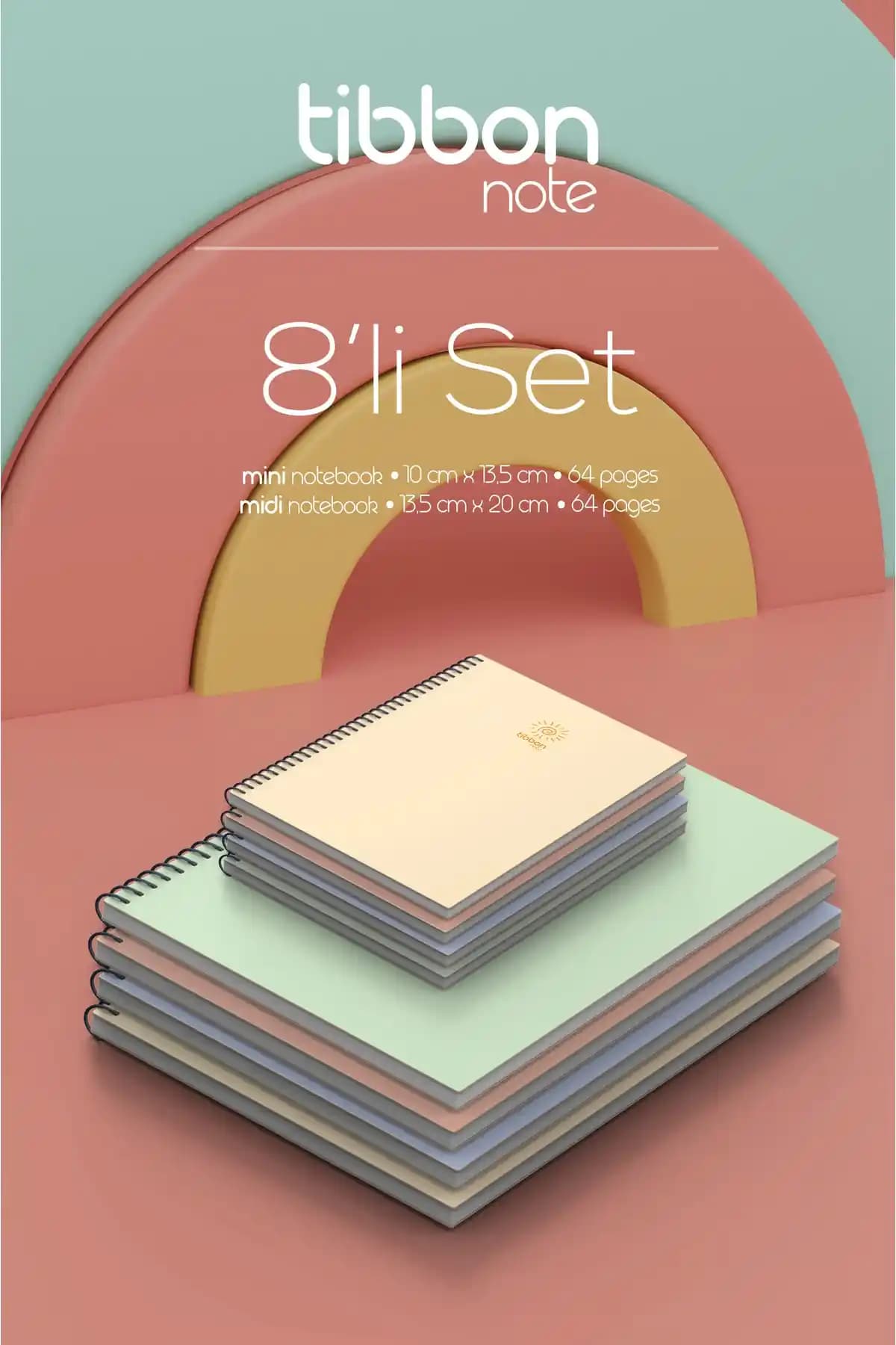 Tibbon Note 8 Li Set: Çok Yönlü ve Şık Not Defteri Seçeneği