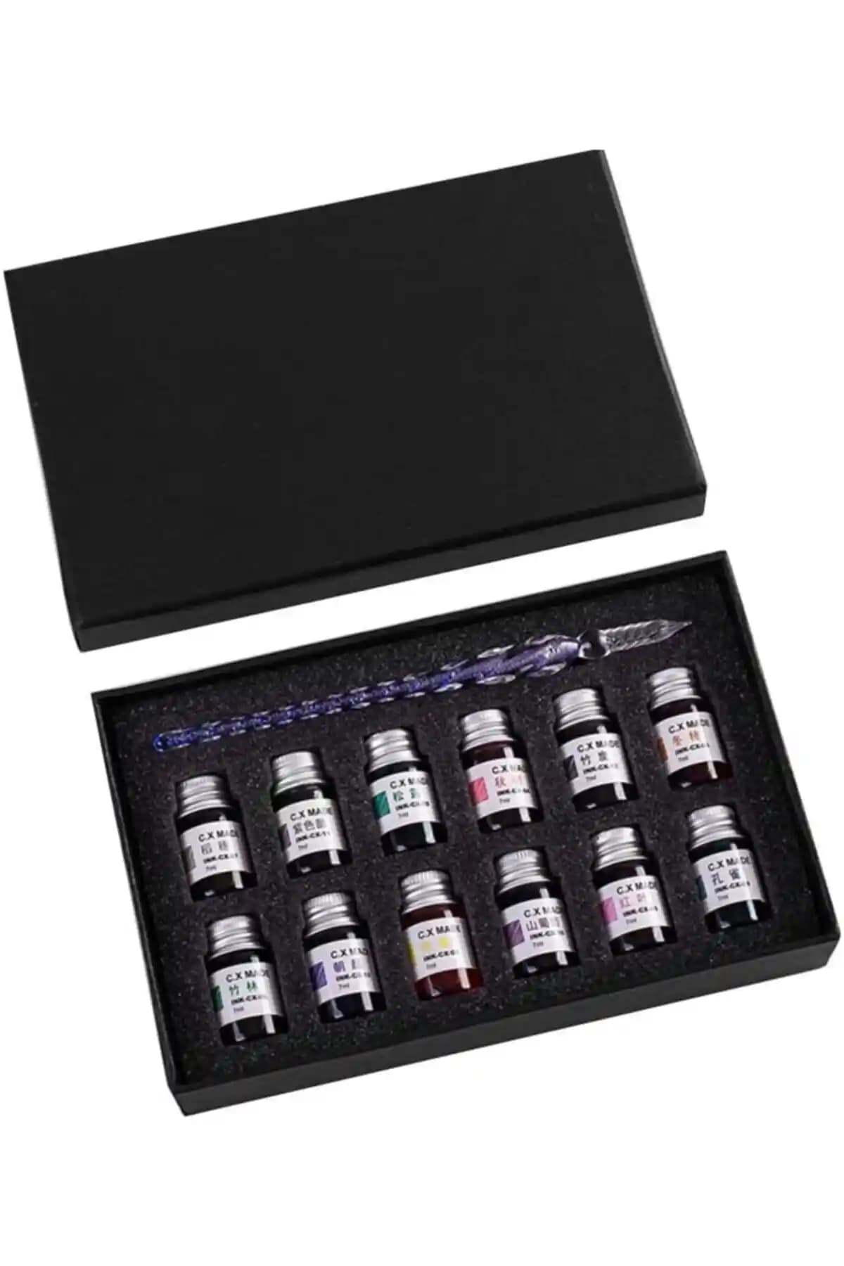 Valkyrie El Yapımı Cam Dolma Kalem ve Kaligrafi Hokka Seti: Yaratıcı Sanatçılar İçin Kaliteli Seçenekler