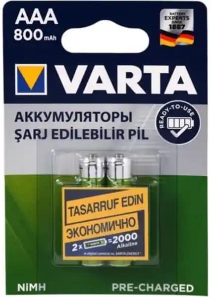 Varta 56703 800 mAh Şarjlı İnce Kalem Pil: Günlük Kullanım İçin Güç ve Güvenilirlik