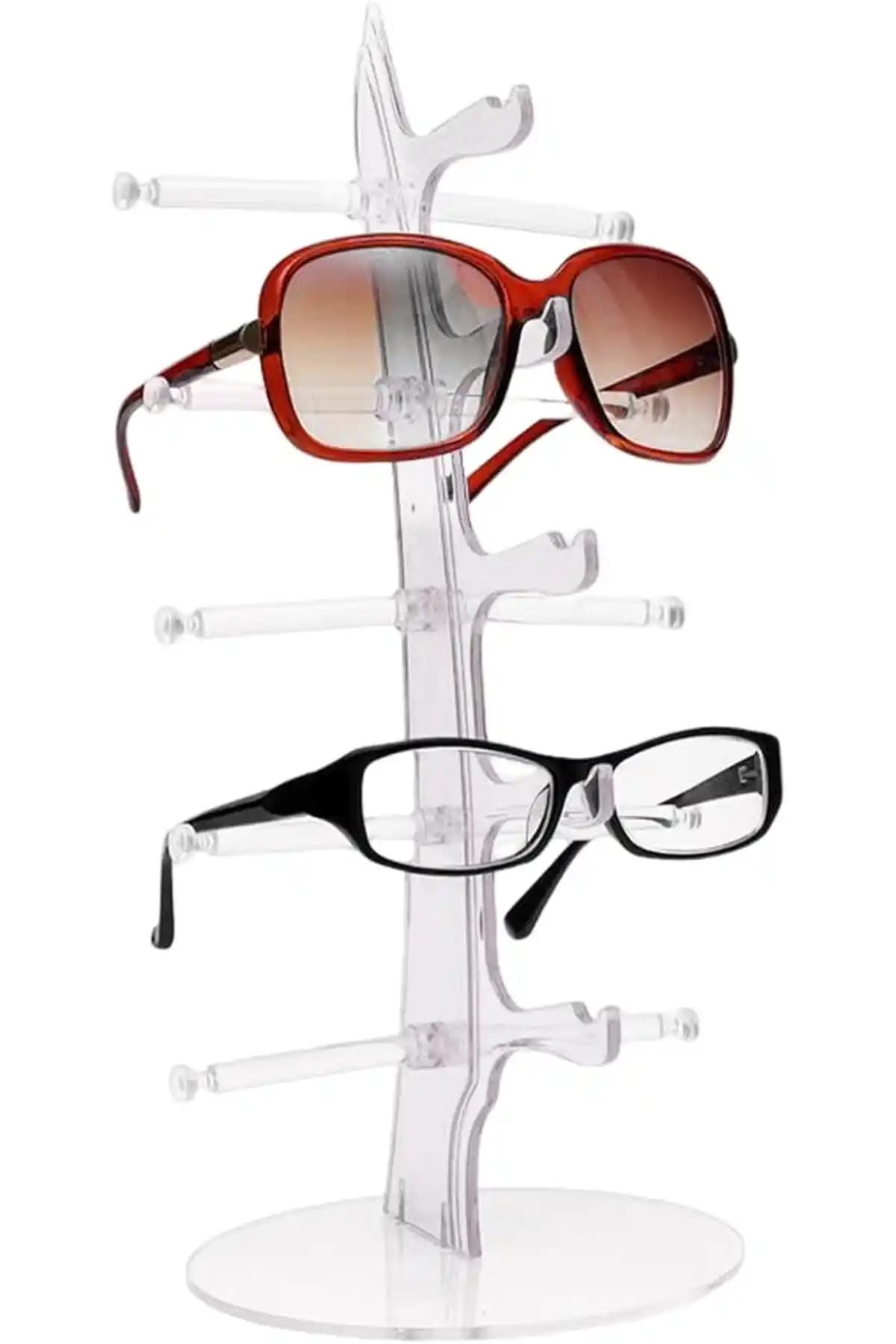 Yelken Model Gözlük Standı Şeffaf Pleksiglas Modern Teşhir Çözümü