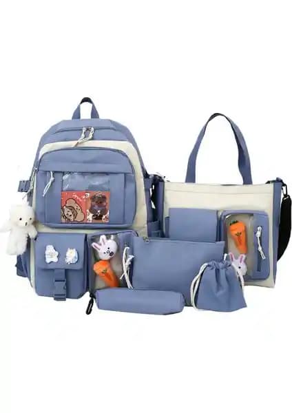 Yongtai LRsmile Tavşan Detaylı Çanta Seti Çocuklar ve Gençler İçin Fonksiyonel ve Eğlenceli Tasarım