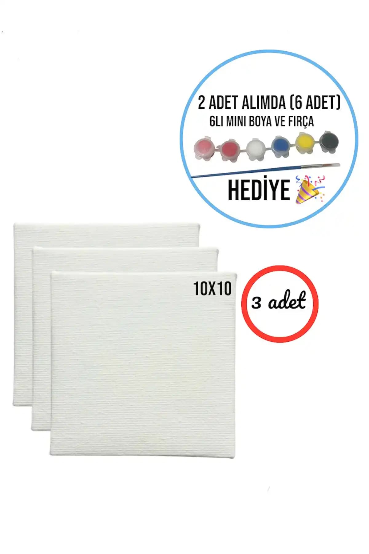 Yüksek Kaliteli 10x10 Cm Tuval 2'li Alımda Hediyeli ve Kampanyalı Fiyatlarla